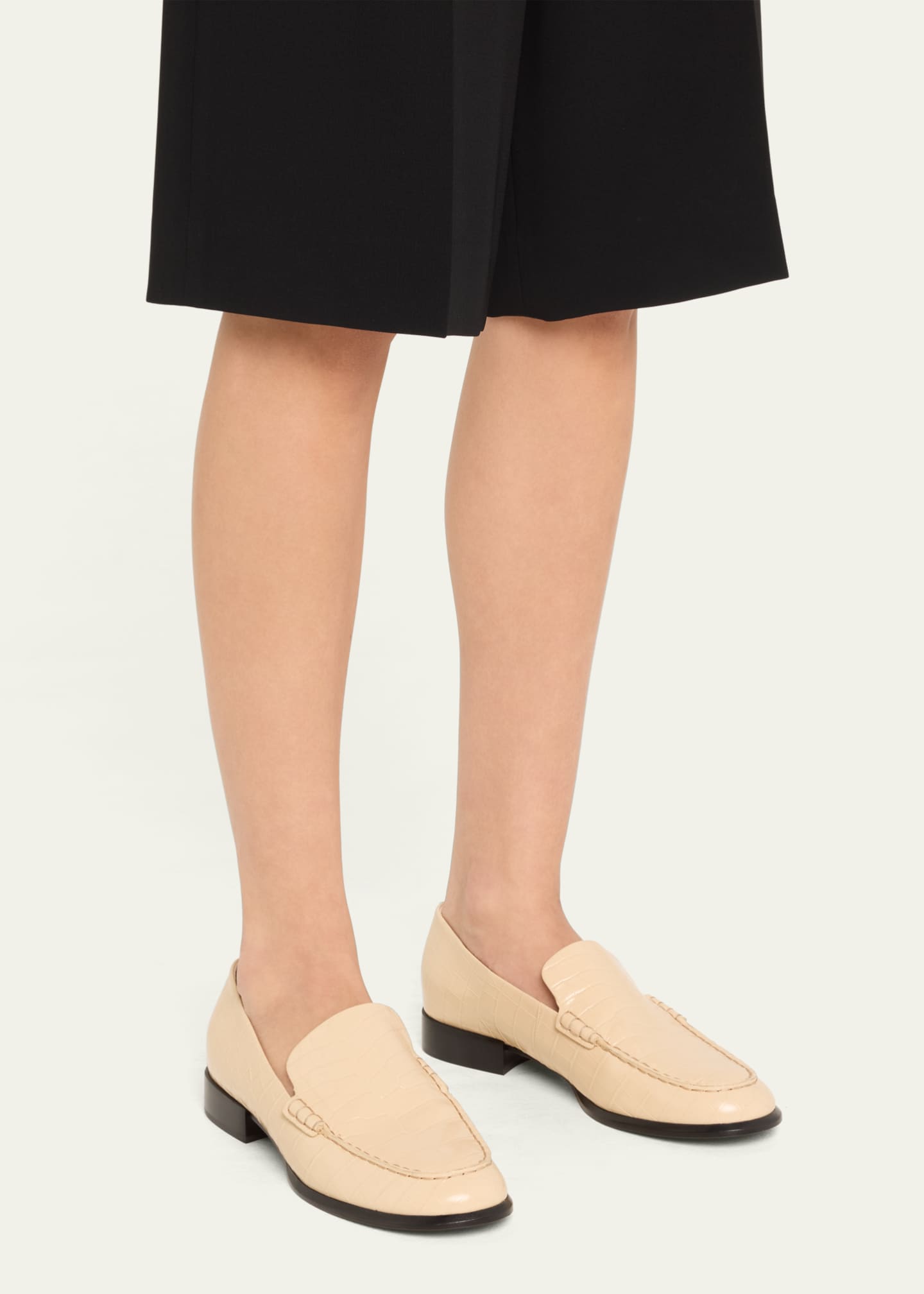 Vince Naomi Croco Embossed Loafers Image 2 of 3