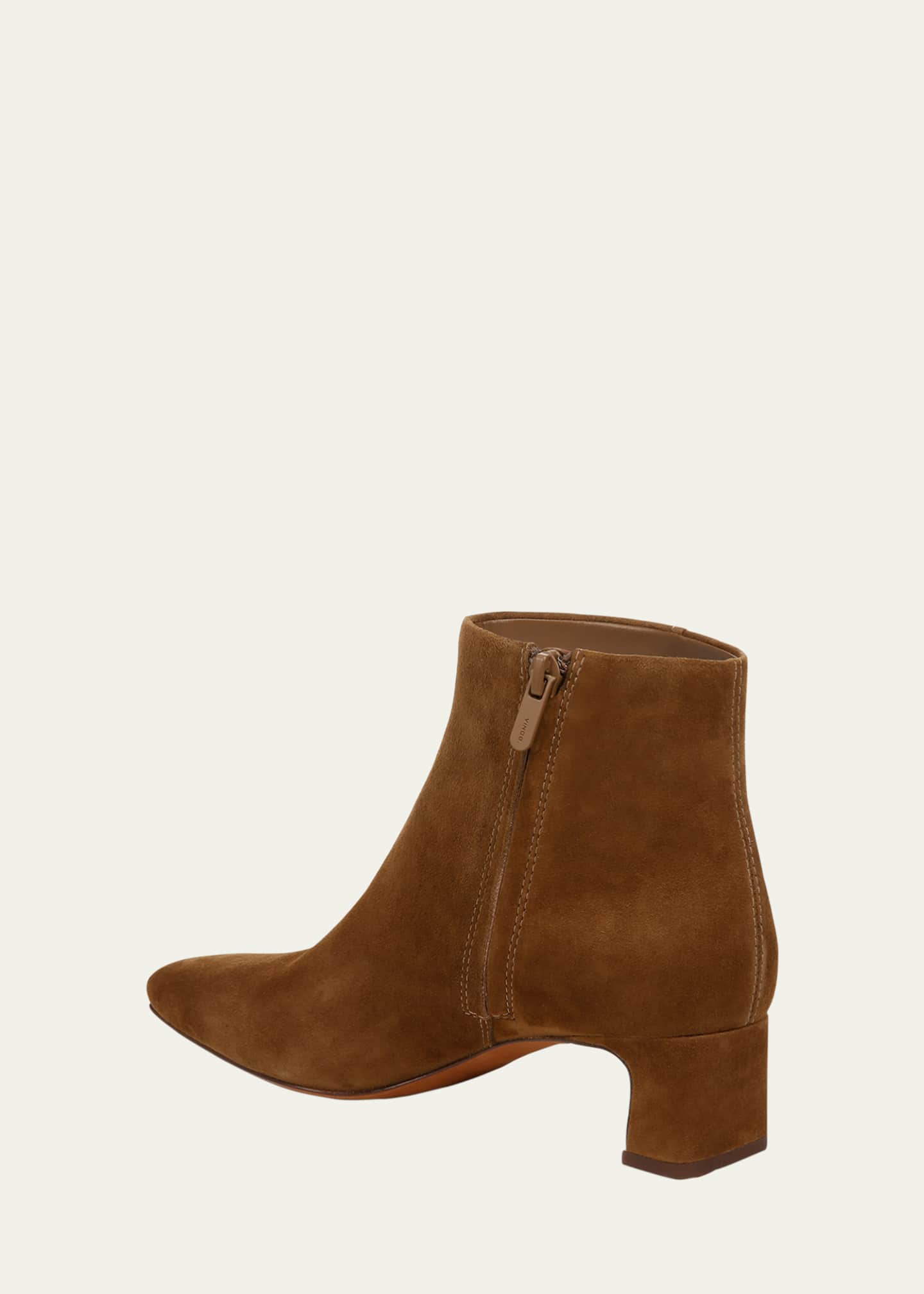 Vince Silvana Suede Zip Booties Image 4 of 5