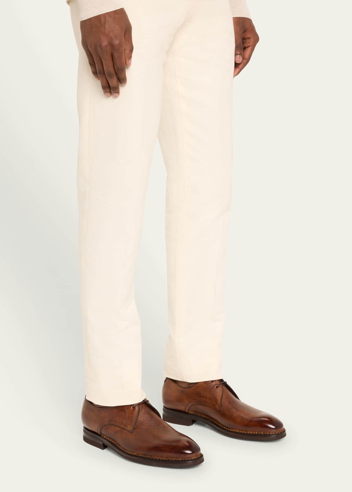 Bontoni Men's Carnera Soft Grain Leather Derby Shoes Image 2 of 5