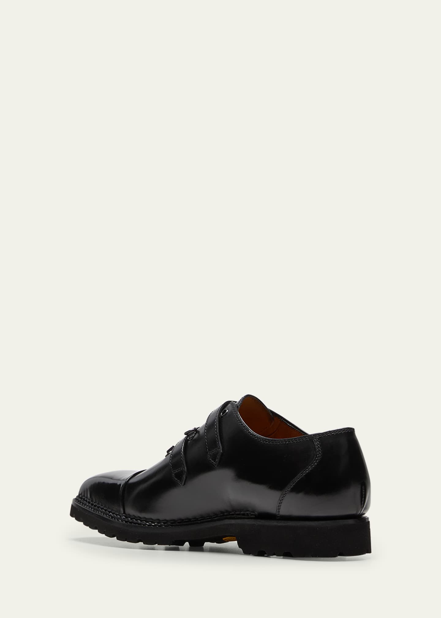 Bontoni Men's Amante Leather Double-Monk Strap Loafers Image 2 of 3