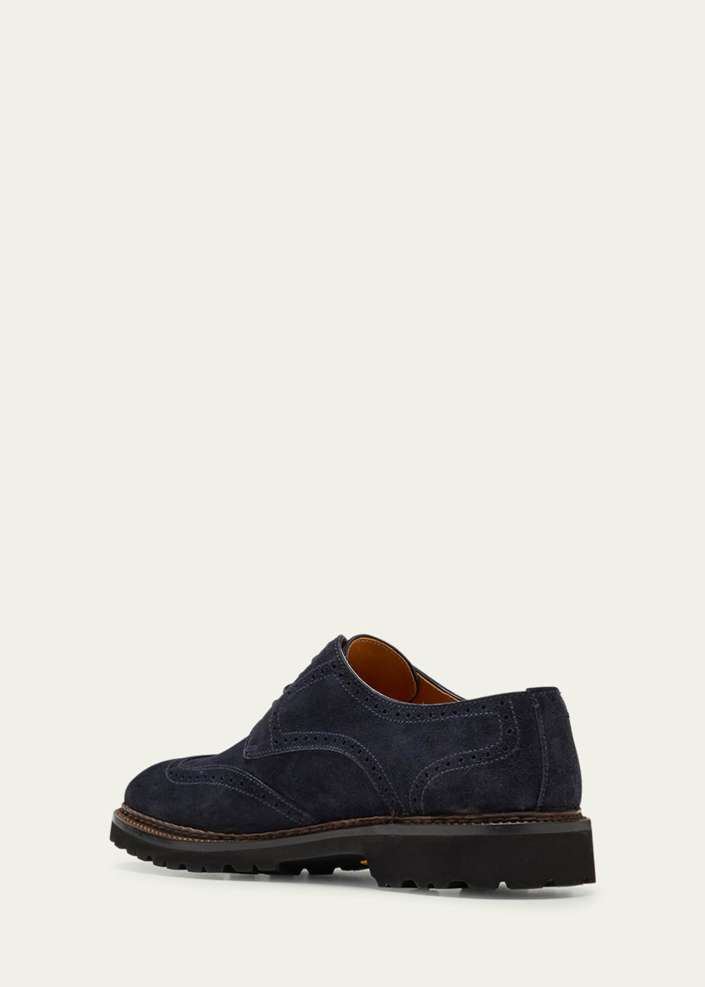 Bontoni Men's Libertino Suede Wingtip Derby Shoes Image 4 of 5