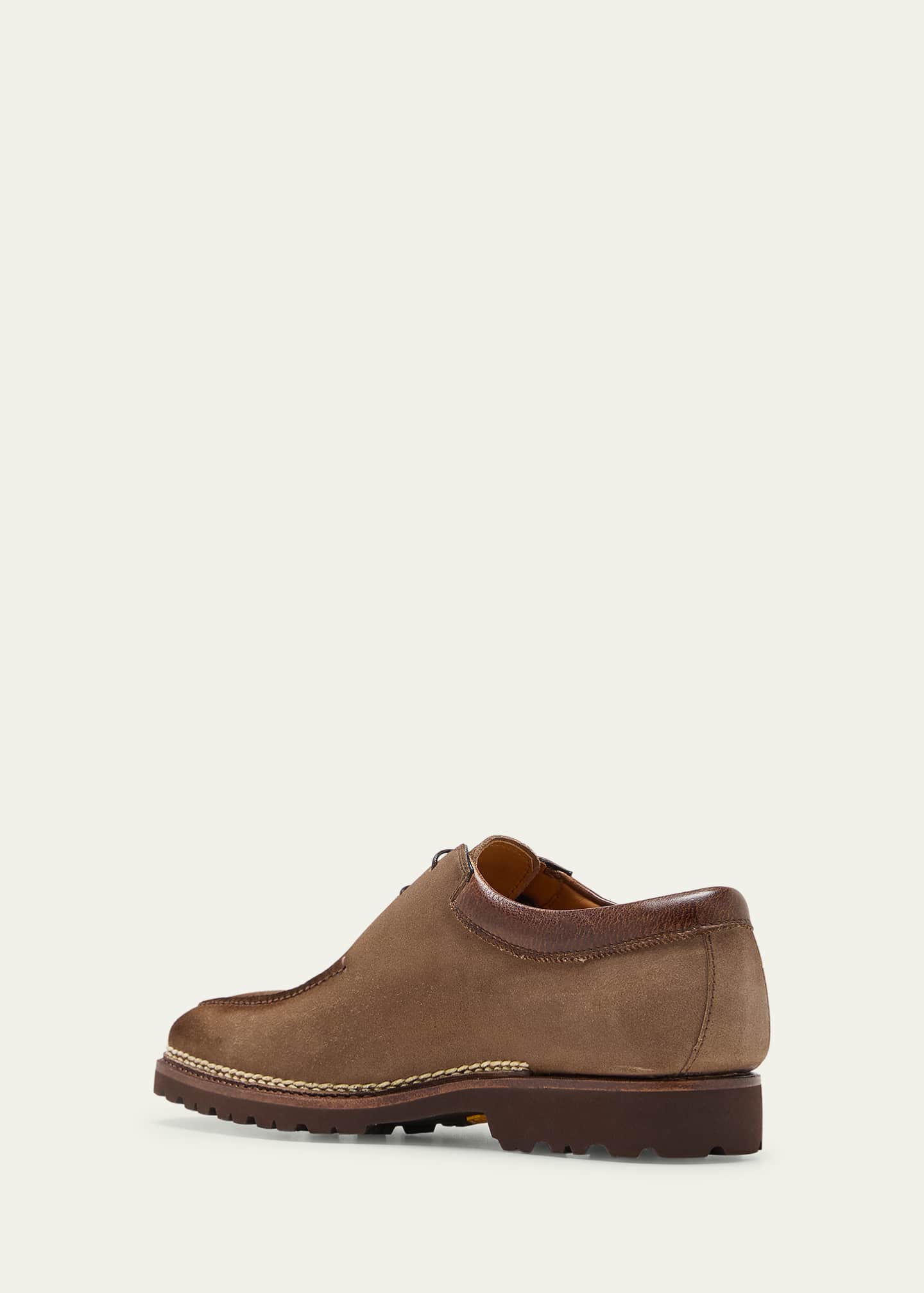 Bontoni Men's Sontuoso Suede Lug Sole Oxfords Image 4 of 5