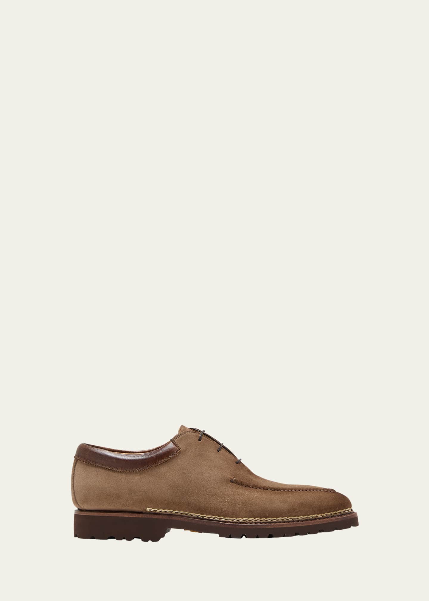 Bontoni Men s Sontuoso Suede Lug Sole Oxfords