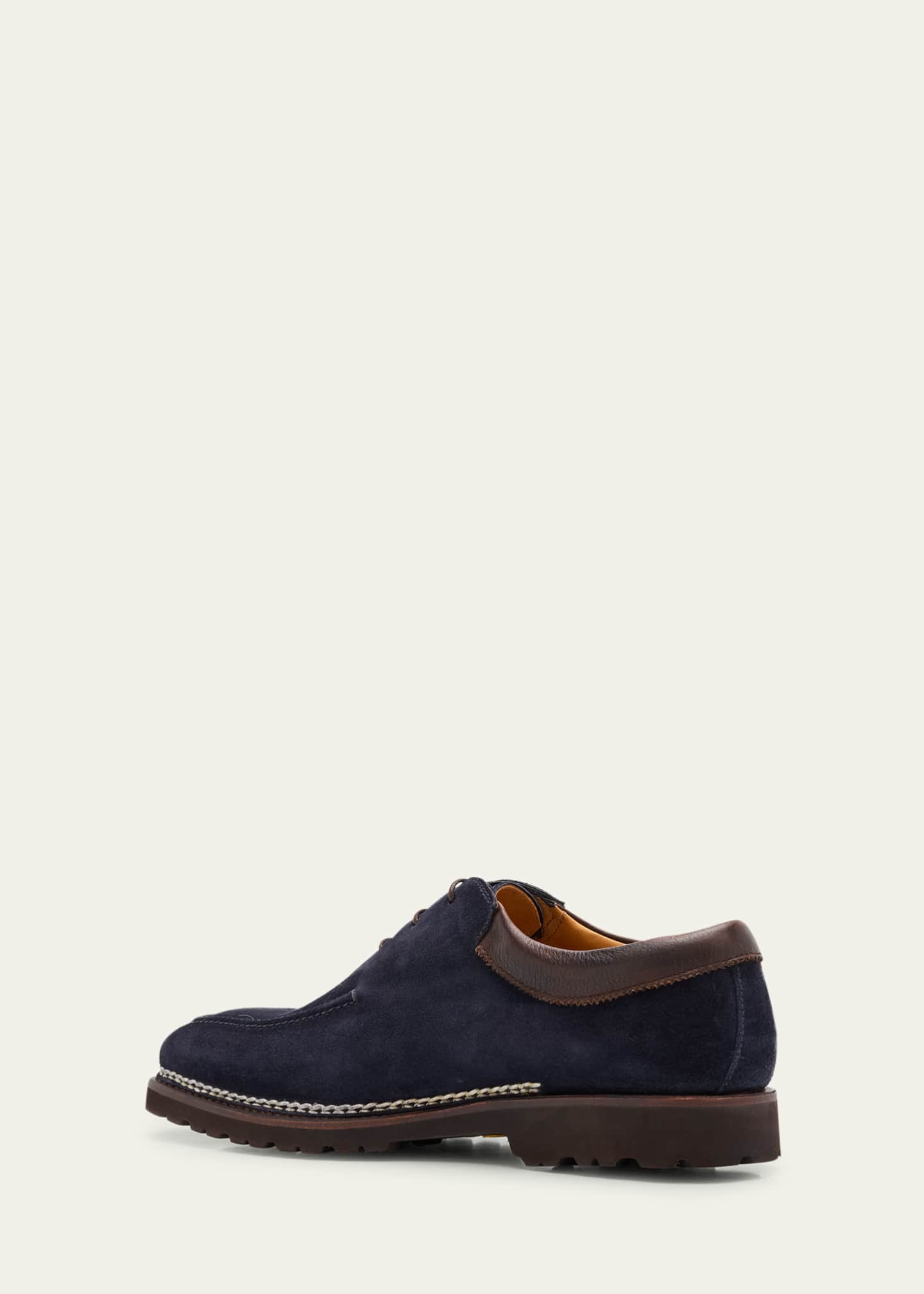 Bontoni Men's Sontuoso Suede Lug Sole Oxfords Image 4 of 6