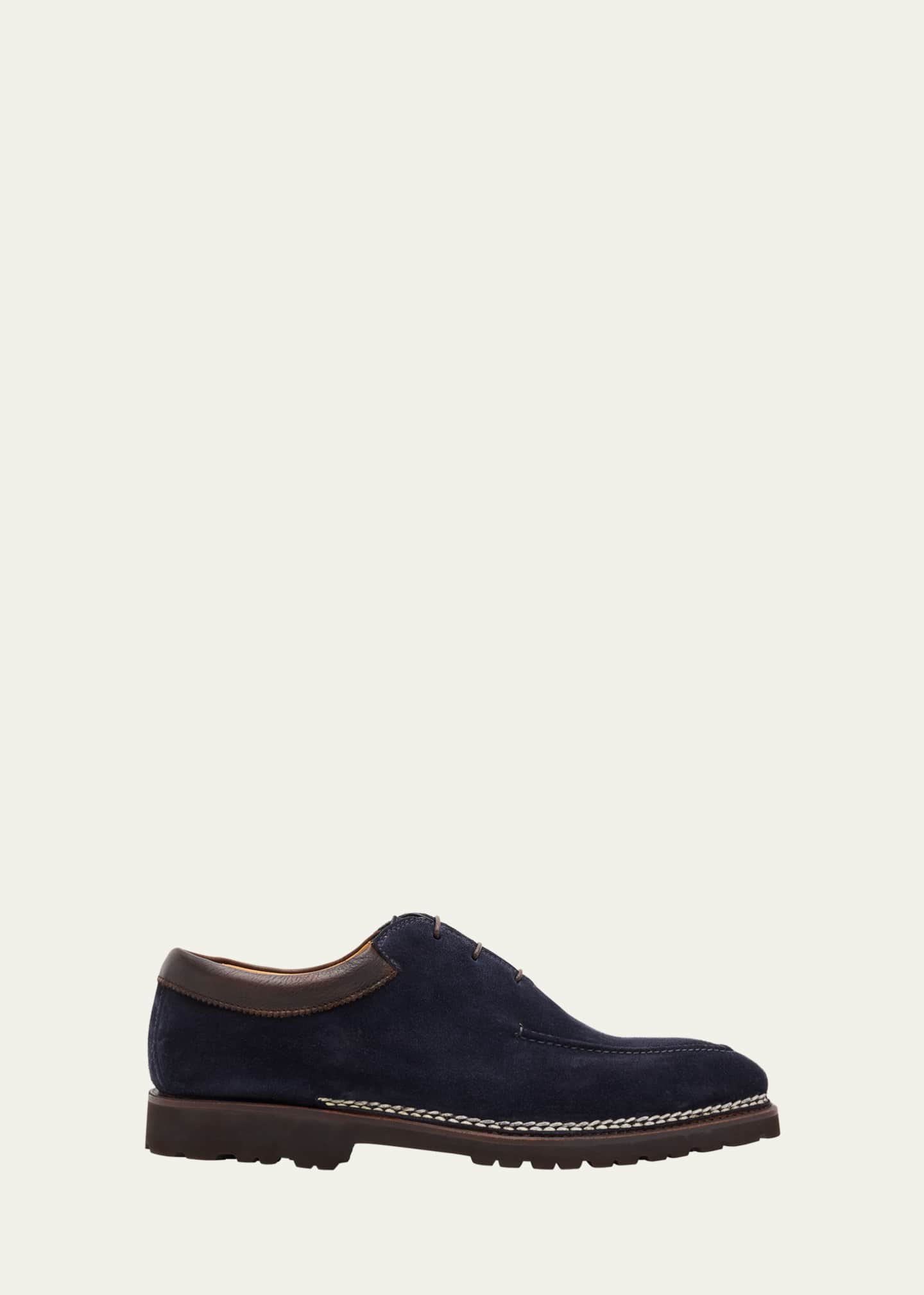 Bontoni Men's Sontuoso Suede Lug Sole Oxfords Image 1 of 6