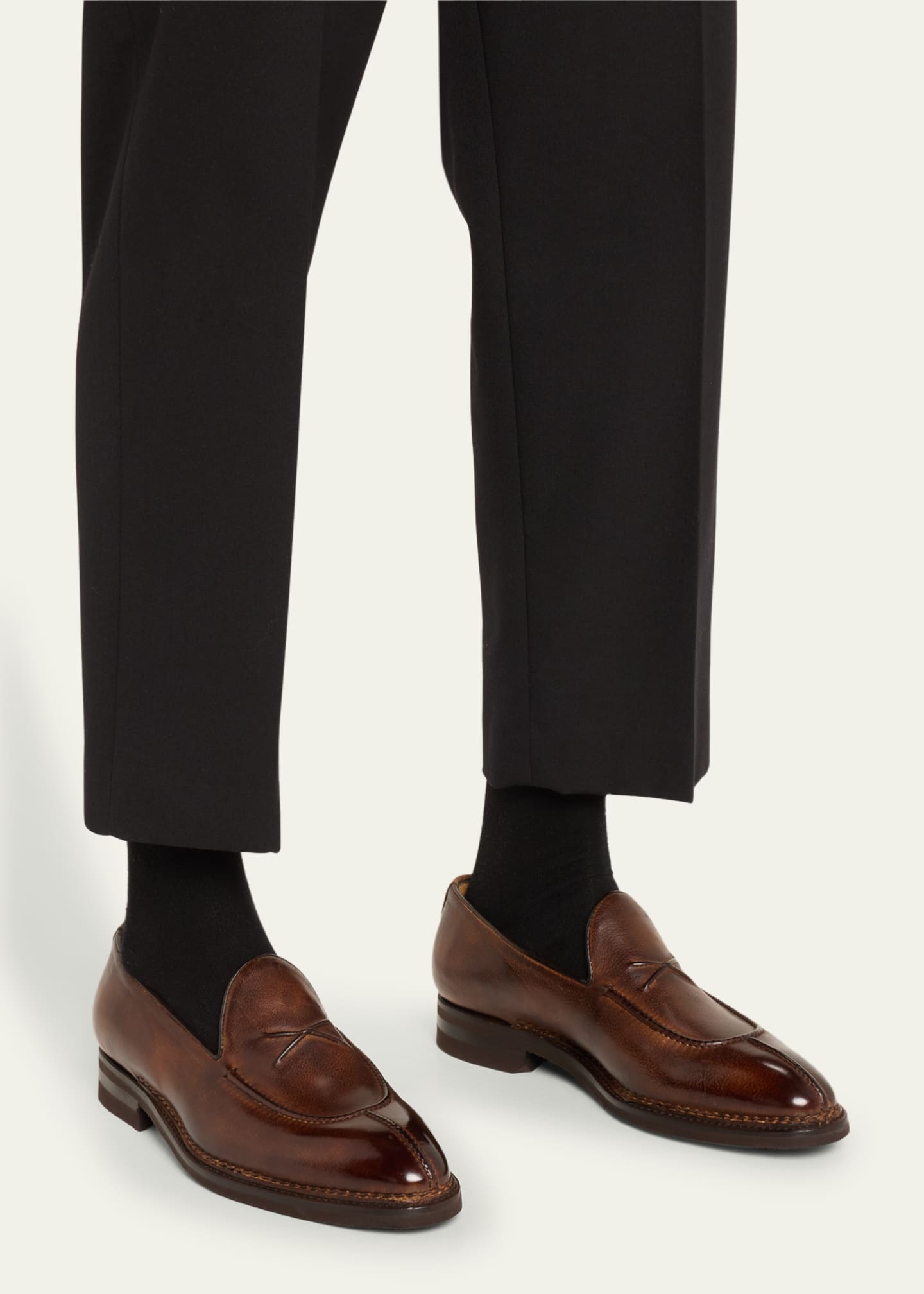 Bontoni Men's Patrizio Soft Leather Loafers Image 2 of 5
