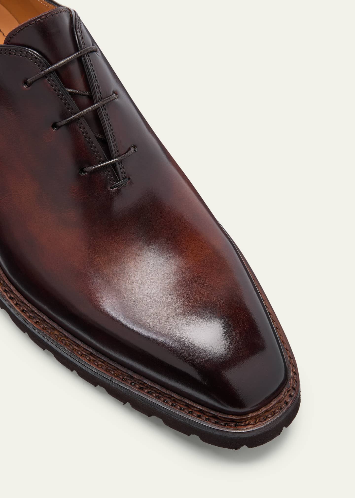 Bontoni Men's Mocambo Lug-Sole Leather Oxfords Image 5 of 5