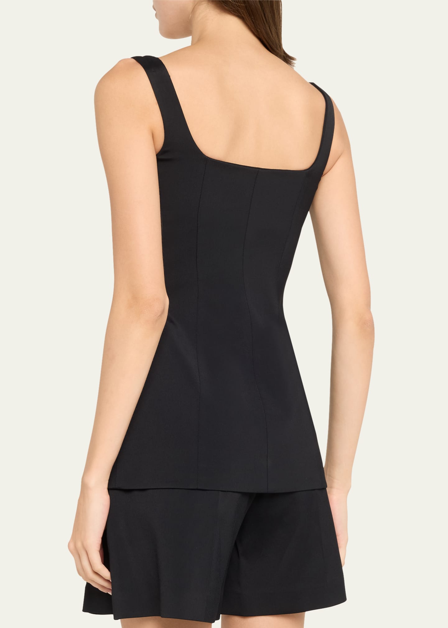 Another Tomorrow Square-Neck Buttoned Top Image 3 of 5