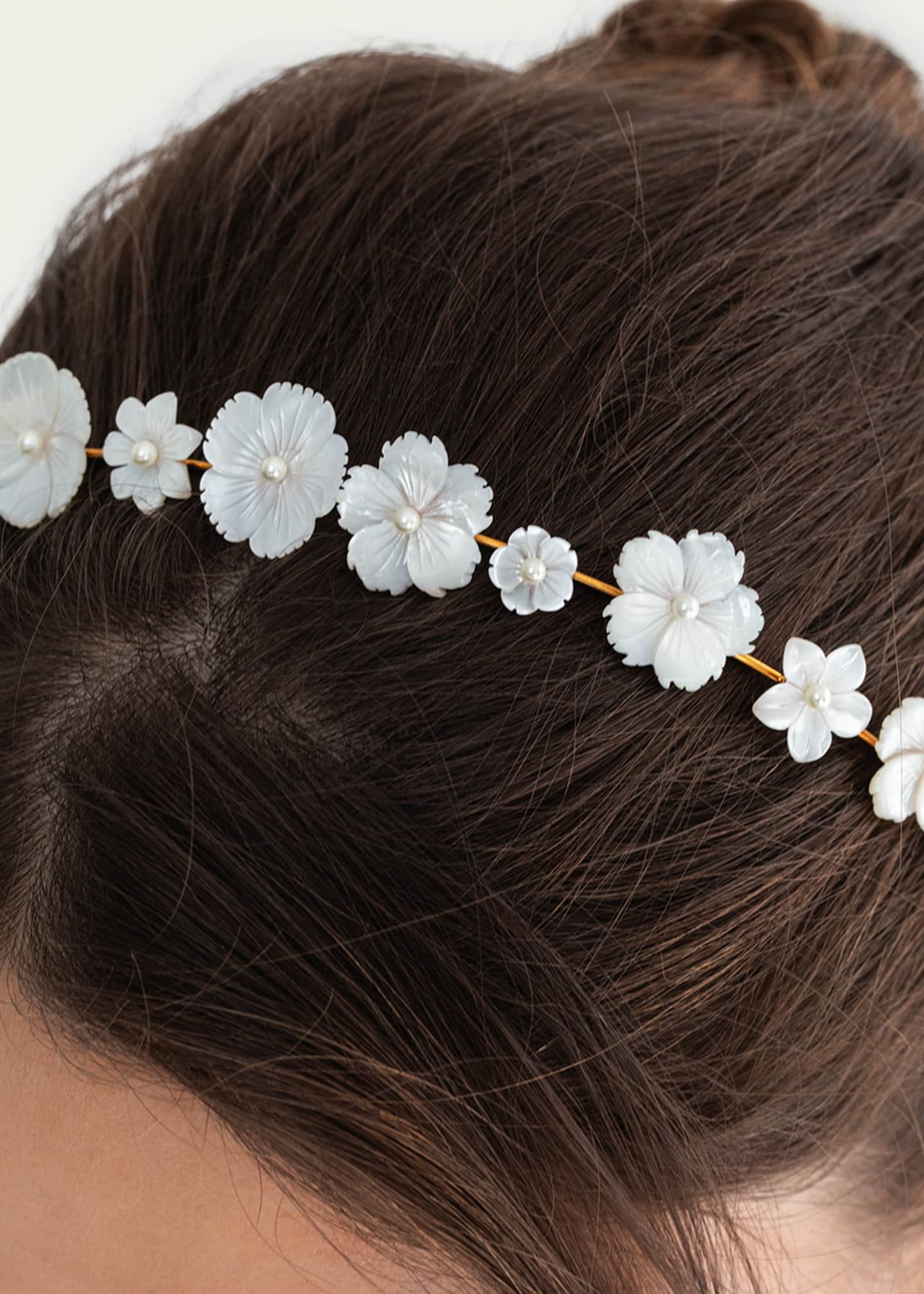 Jennifer Behr Jennette Pearly Skinny Headband Image 2 of 2