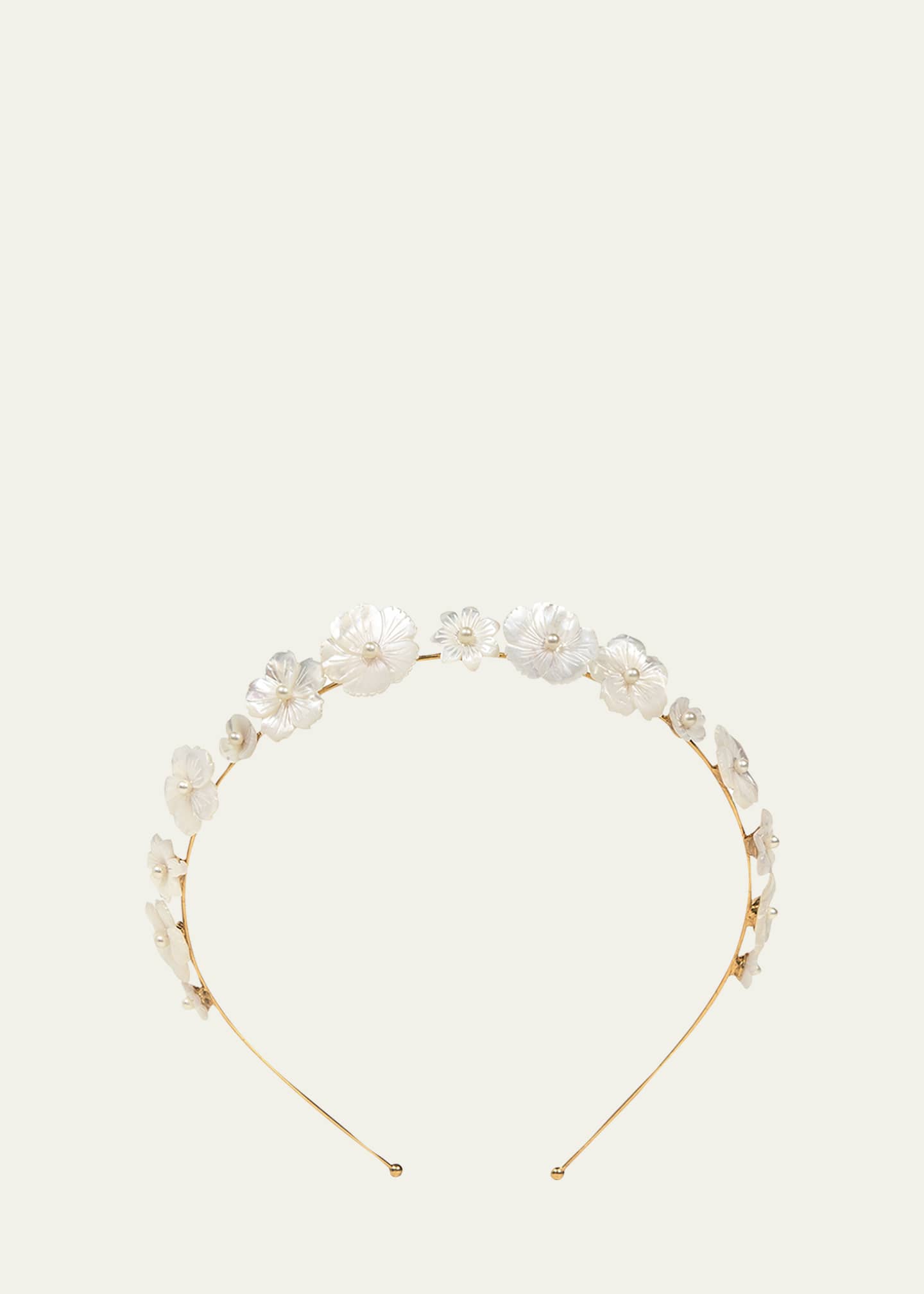Jennifer Behr Jennette Pearly Skinny Headband Image 1 of 2