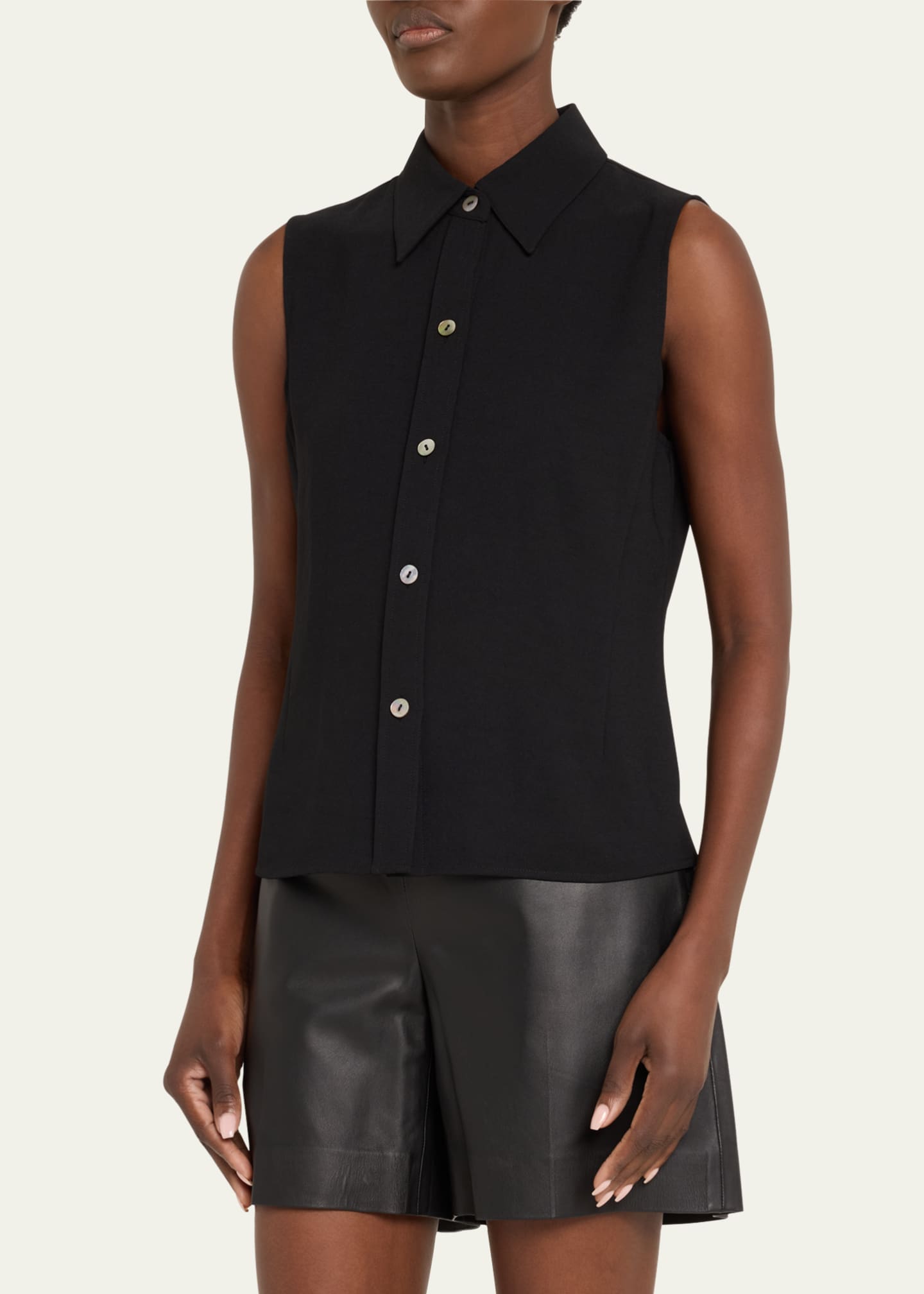 Vince Sleeveless Button-Front Top Image 4 of 5
