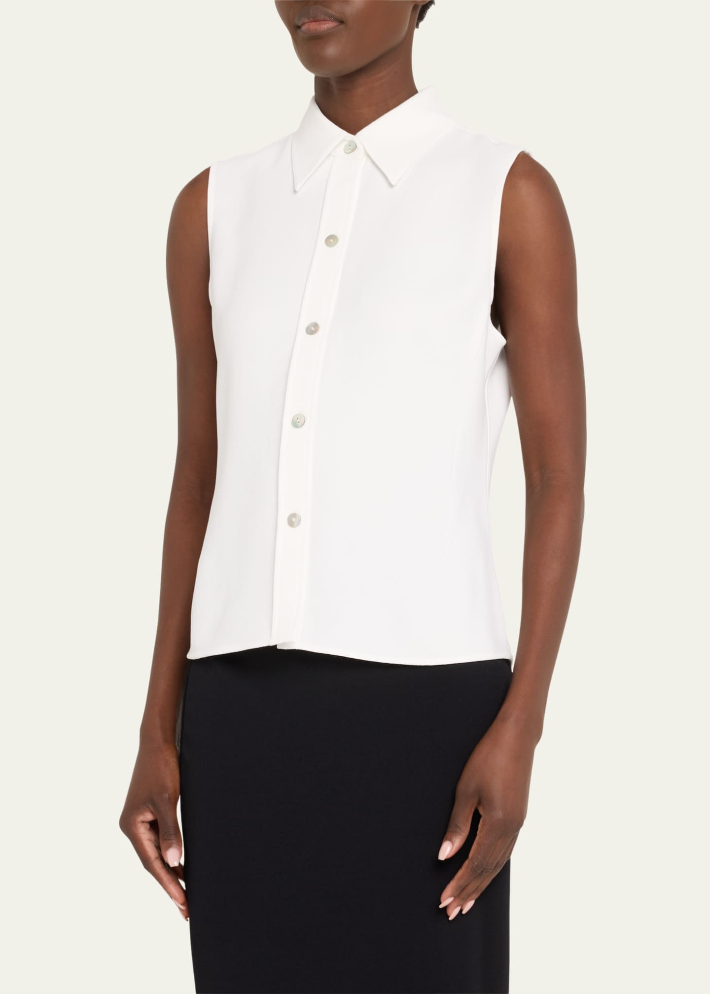 Vince Sleeveless Button-Front Top Image 4 of 5