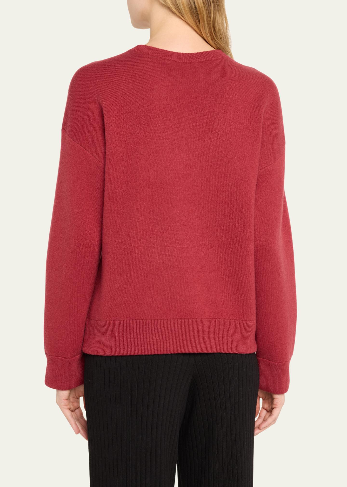 Vince Structured Wool and Cashmere Crewneck Sweatshirt - Bergdorf Goodman
