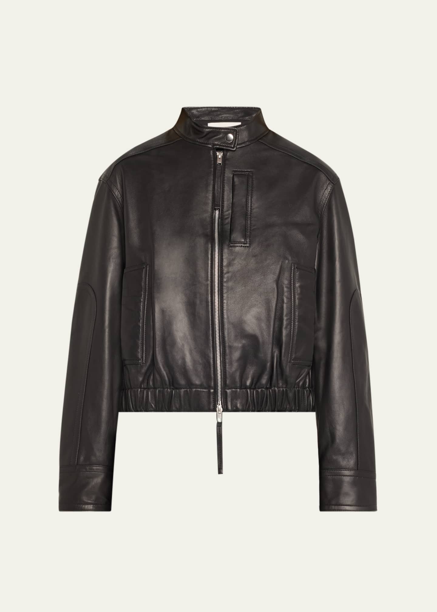 Vince lambskin leather jacket top