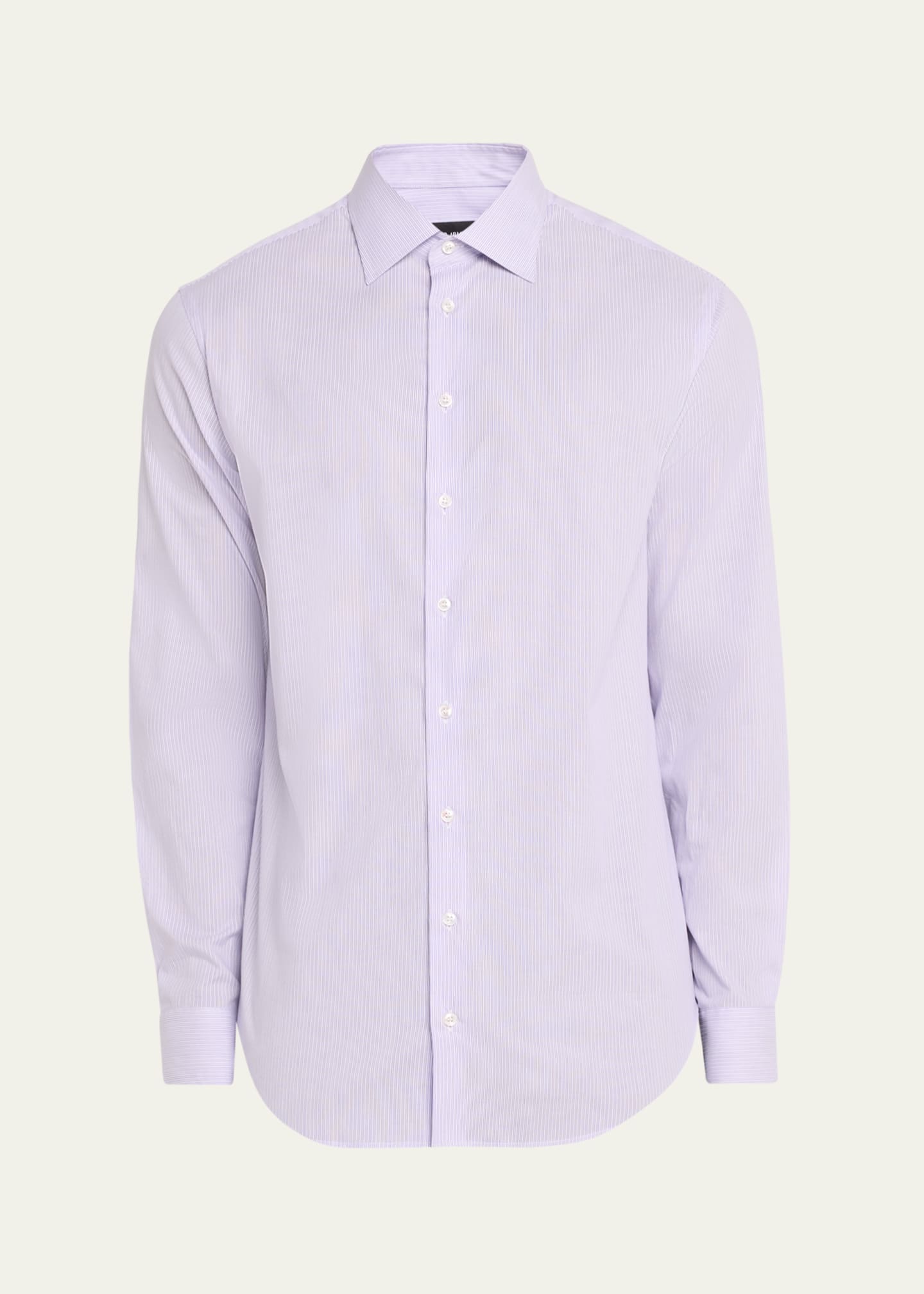Giorgio Armani Men's Micro-Stripe Dress Shirt Image 1 of 5