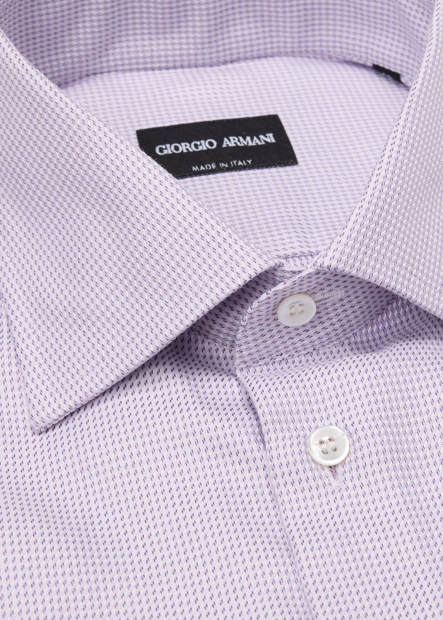 Giorgio Armani Men's Cotton Basketweave Dress Shirt Image 2 of 2