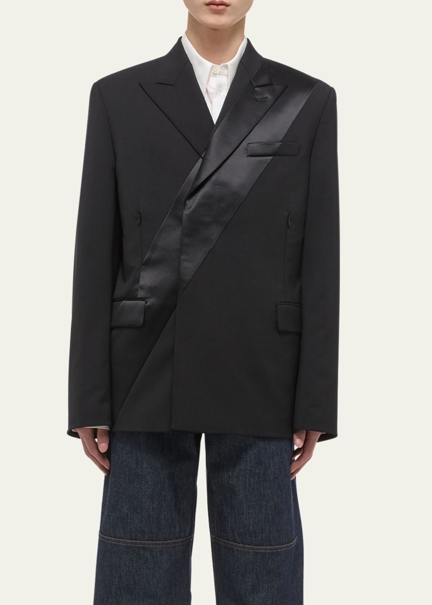Helmut lang tuxedo blazer top