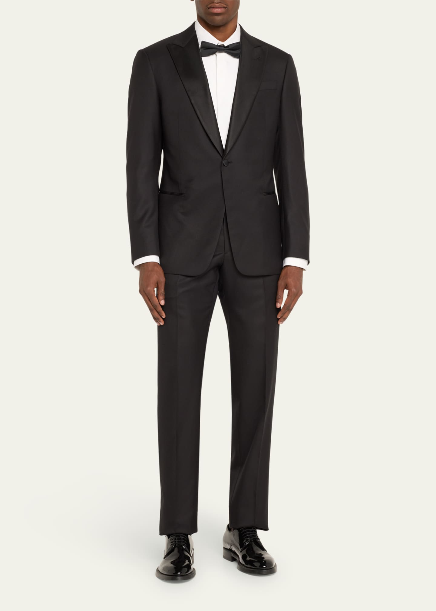 Giorgio Armani Men's Wool Satin-Lapel Two-Piece Tuxedo Set Image 2 of 5