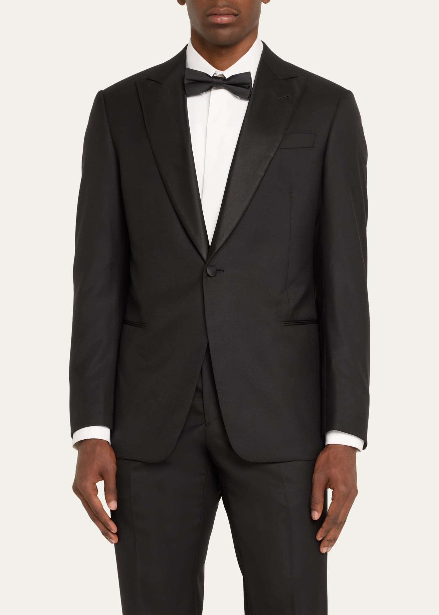 Giorgio Armani Men's Wool Satin-Lapel Two-Piece Tuxedo Set Image 4 of 5