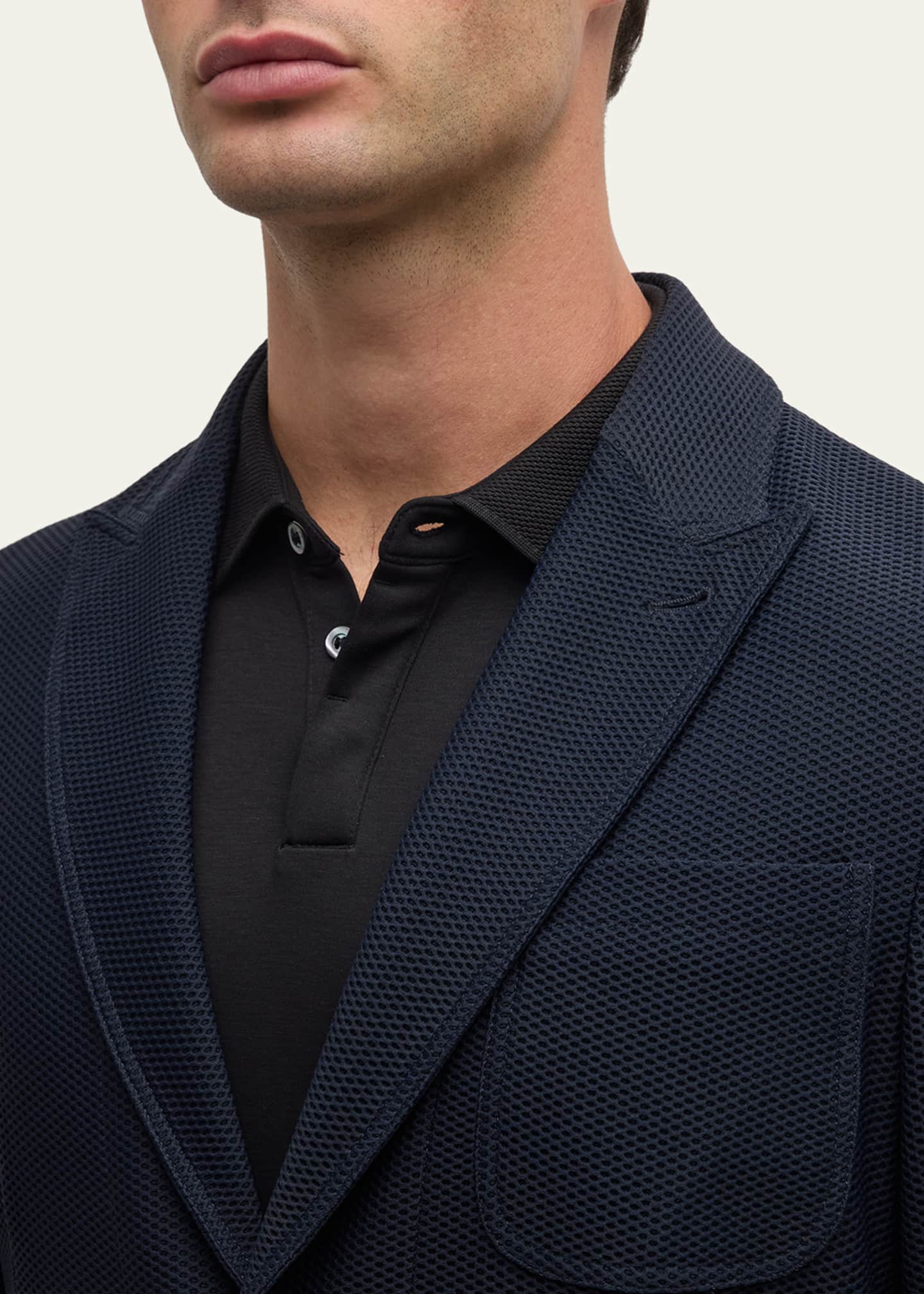 Giorgio Armani Men's Single-Breasted Rice Stitch Sport Coat Image 5 of 5