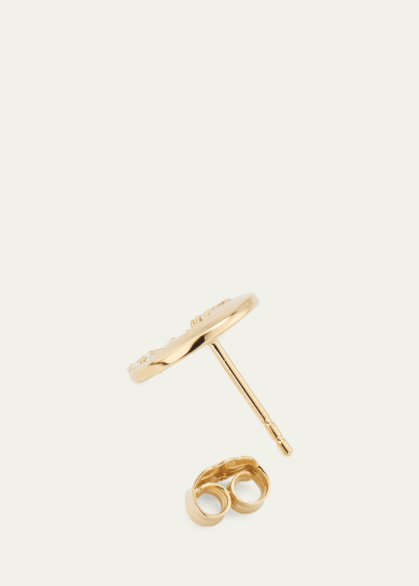 Sydney Evan 14k Gold Cocktail Crescent Moon Stud Image 4 of 4
