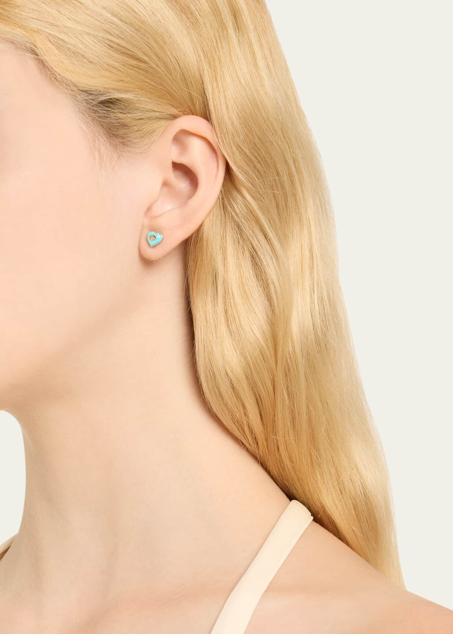 Sydney Evan 14K Yellow Gold Marquis Diamond and Turquoise