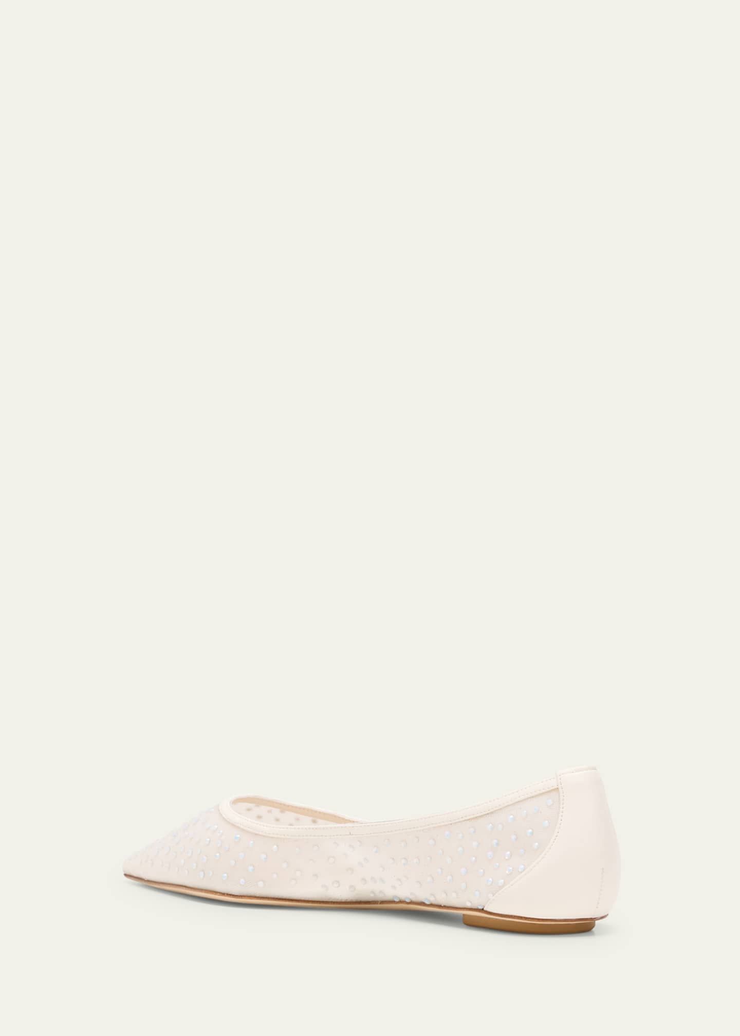 Stuart Weitzman Emilia Crystal Mesh Ballerina Flats Image 4 of 5