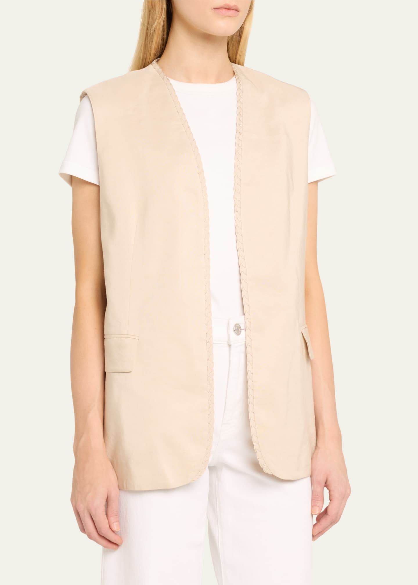 Kobi Halperin Clairo Embroidered Open Front Vest Bergdorf Goodman