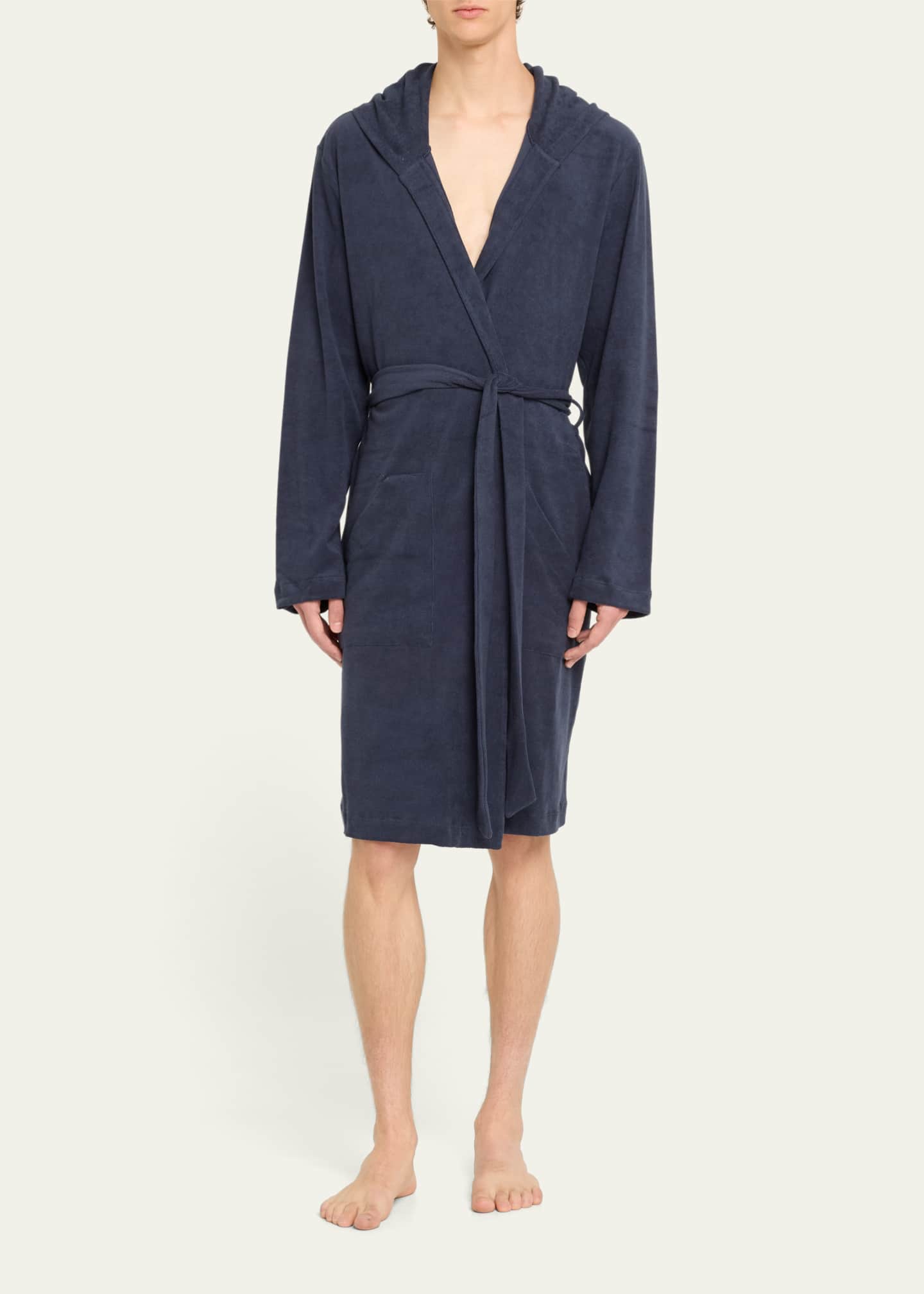 Hanro Men's Night and Day Hooded Terry Robe Image 2 of 4