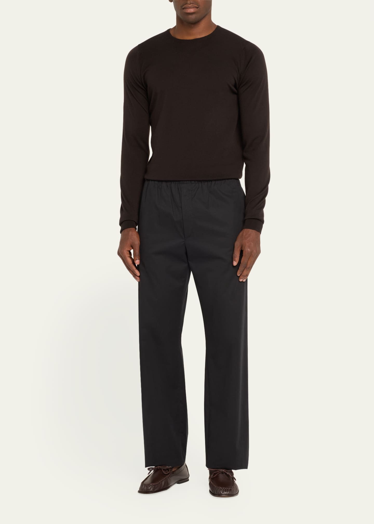 Stuart Weitzman Men's Montauk Grained Leather Loafers Image 3 of 5