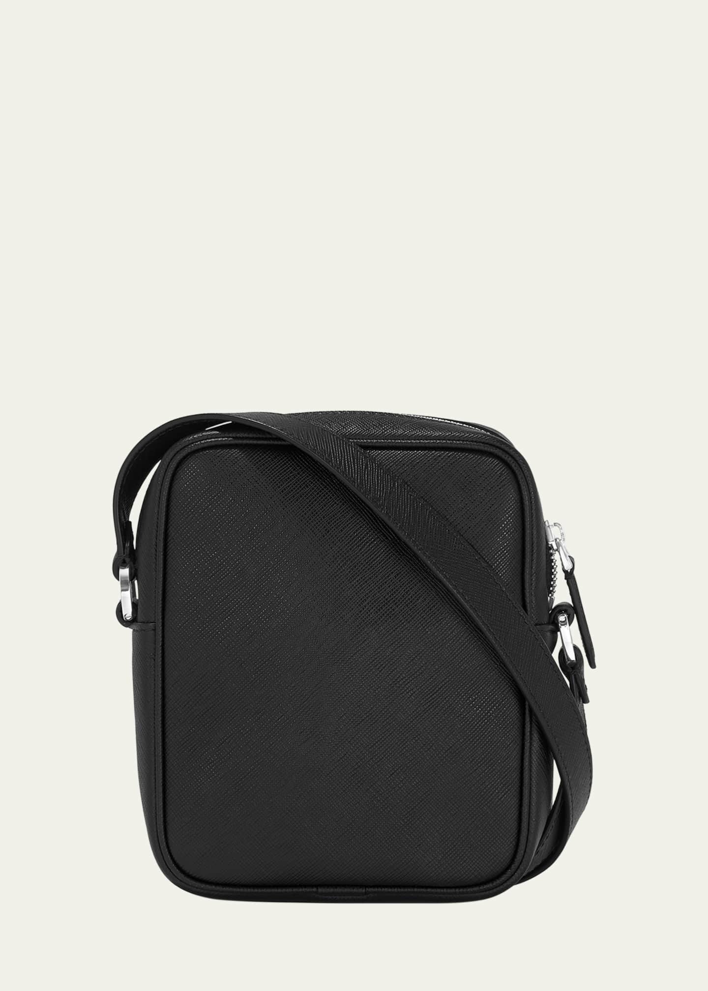 Montblanc Men's Sartorial Nano Saffiano Leather Messenger Bag Image 3 of 5