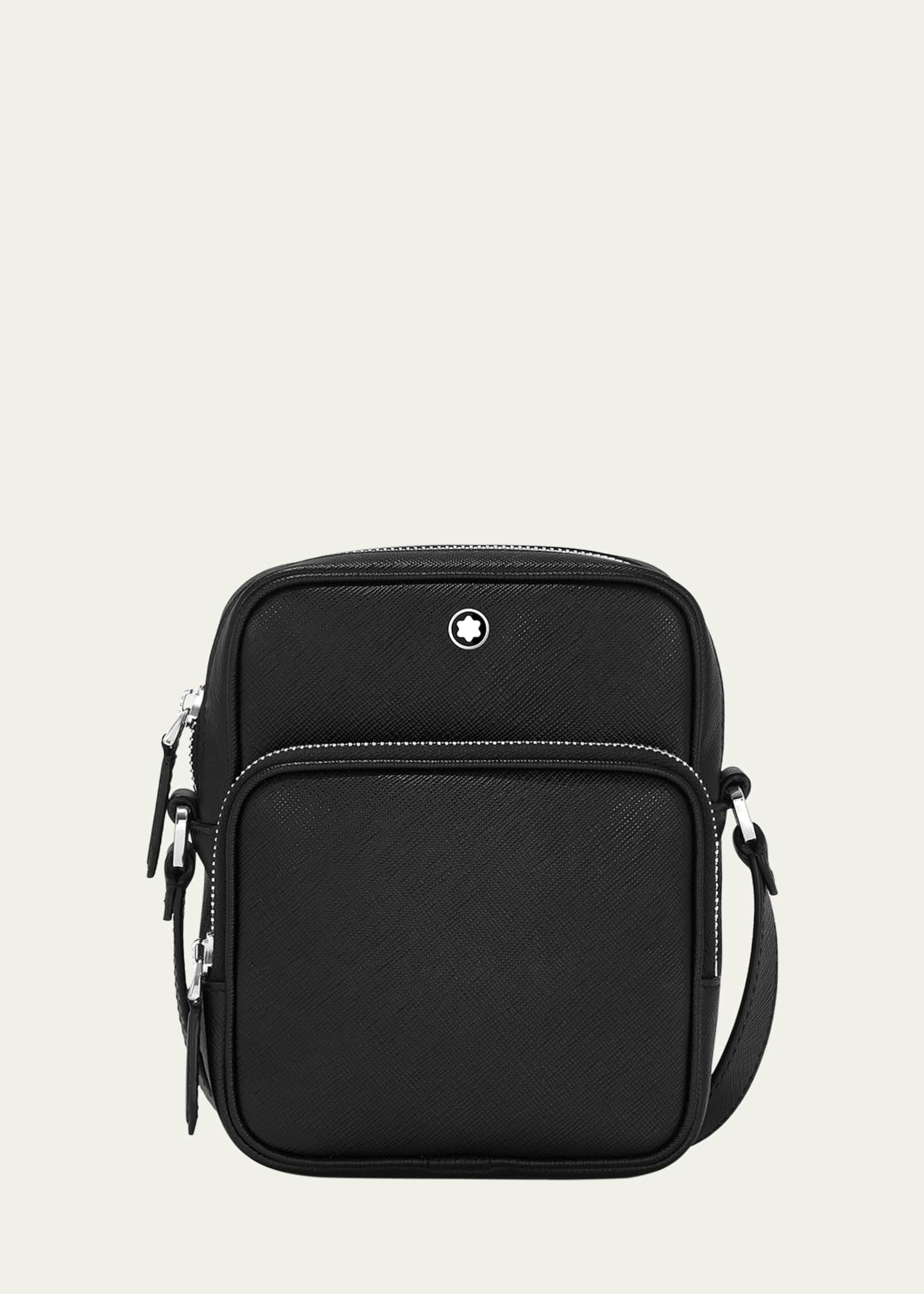 Montblanc Men's Sartorial Nano Saffiano Leather Messenger Bag Image 1 of 5