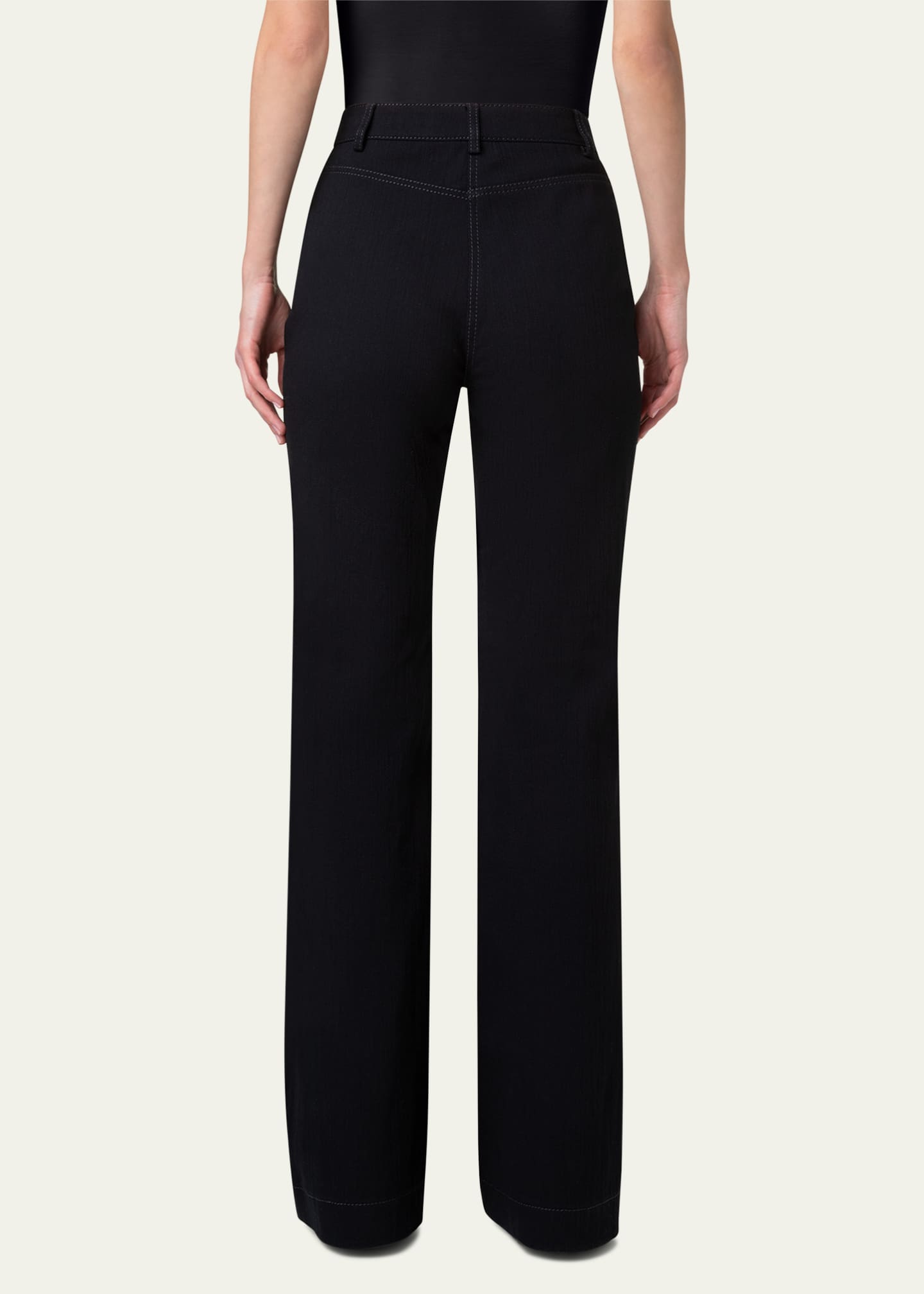 Akris punto Courtney Winter Denim Flare Jeans Image 3 of 4