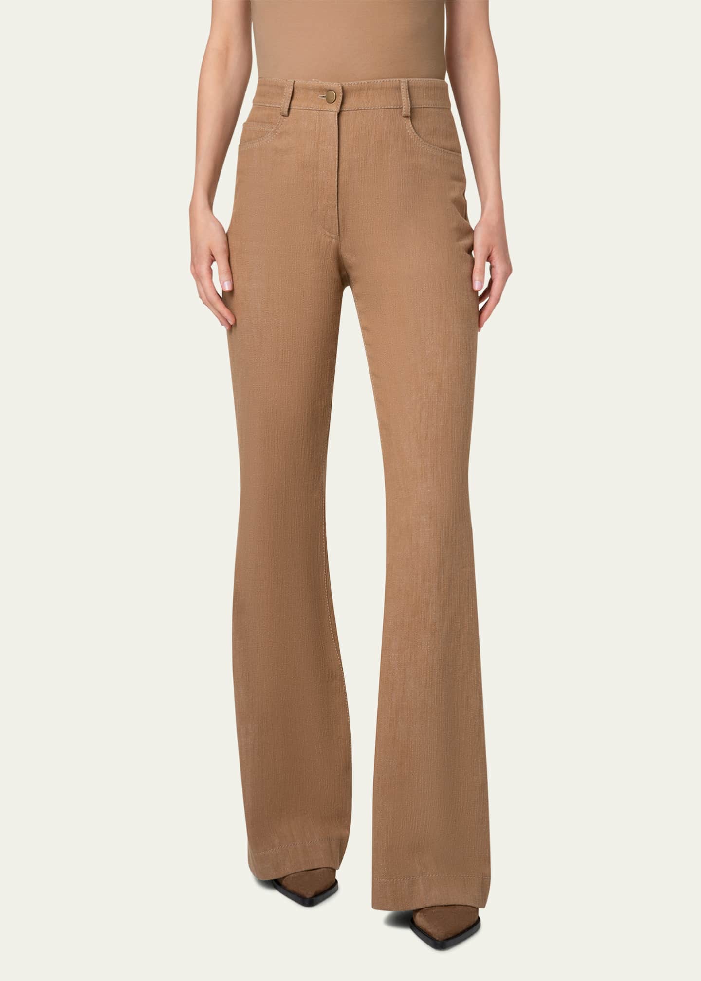 Akris punto Courtney Winter Denim Flare Jeans Image 2 of 4