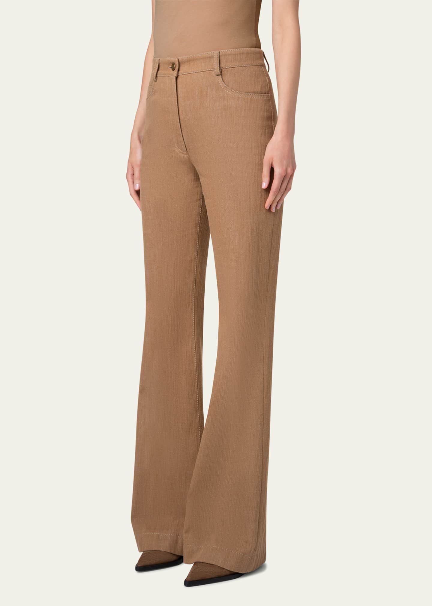 Akris punto Courtney Winter Denim Flare Jeans Image 4 of 4