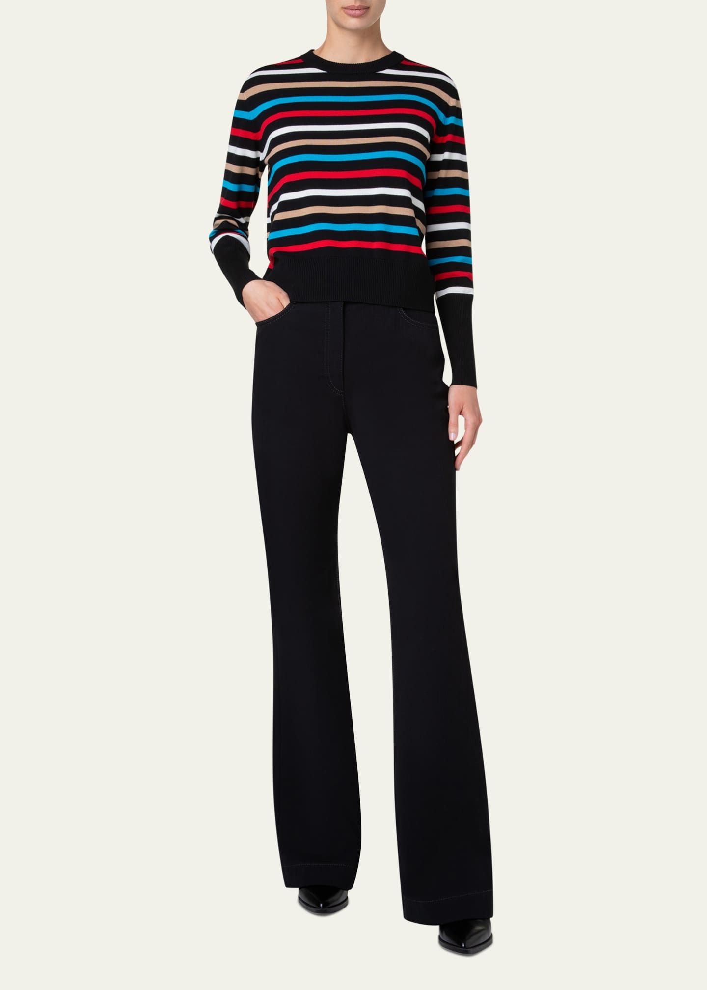 Akris punto striped sweater best sale