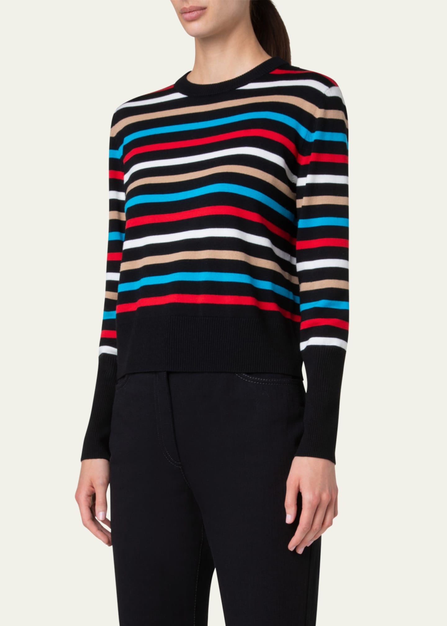 Akris punto striped sweater store