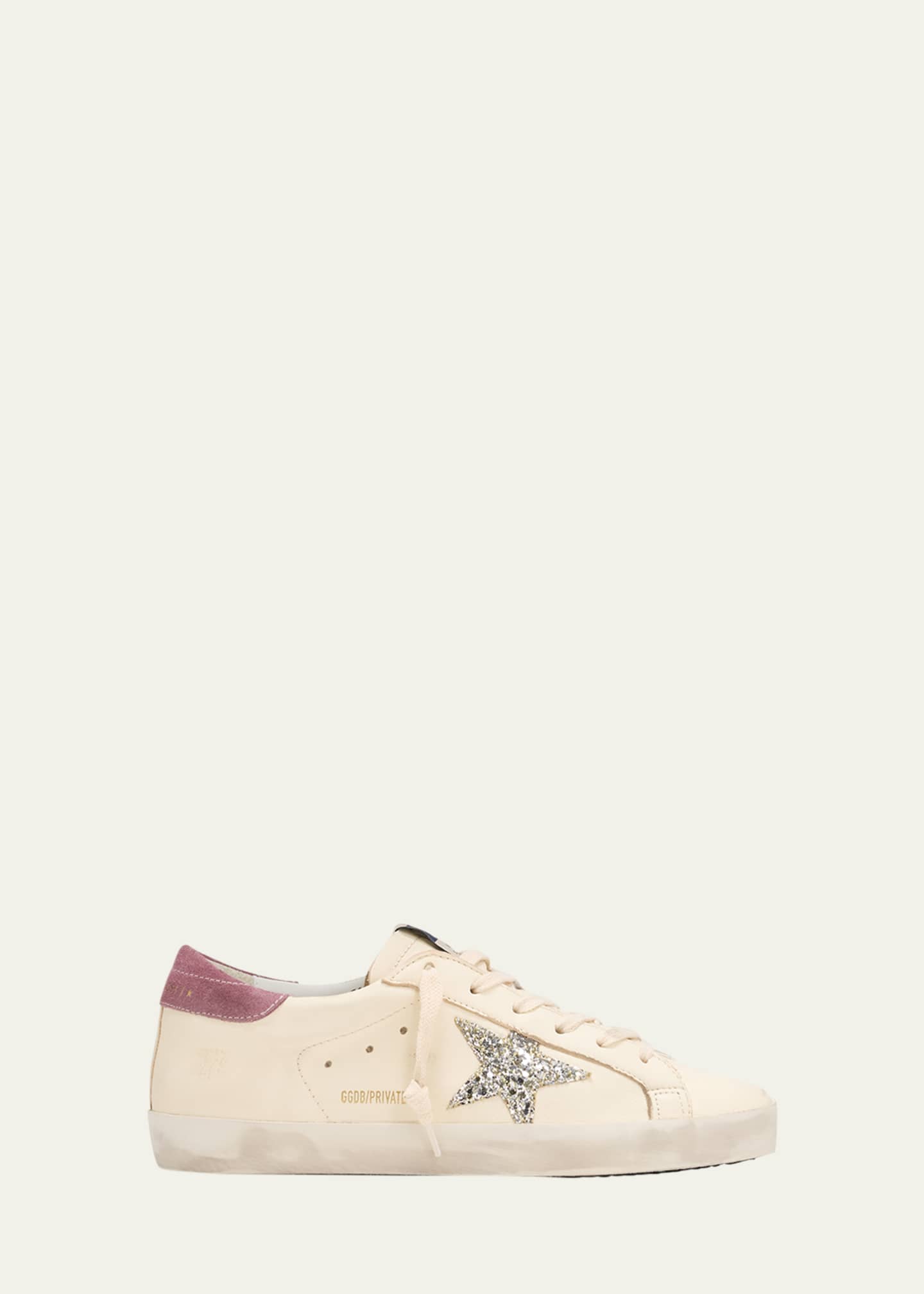 Golden Goose Superstar Glitter Leather Low-Top Sneakers Image 1 of 7