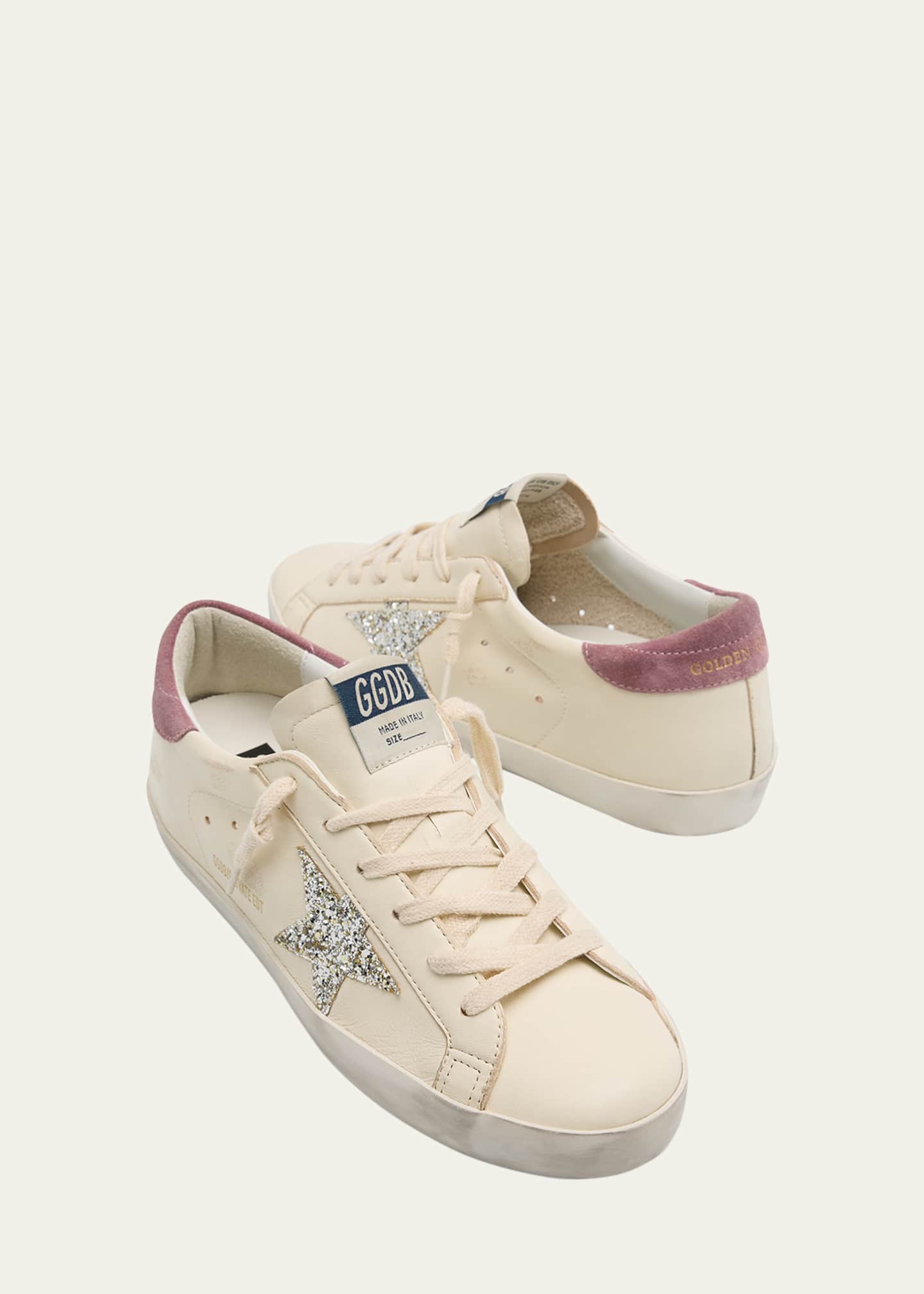 Golden Goose Superstar Glitter Leather Low-Top Sneakers Image 7 of 7