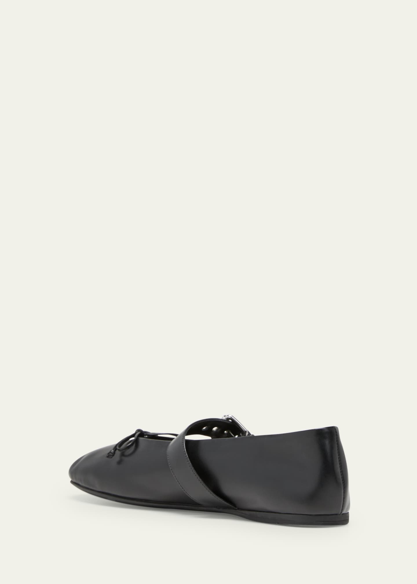Miu Miu Leather Mary Jane Ballerina Flats Image 4 of 6