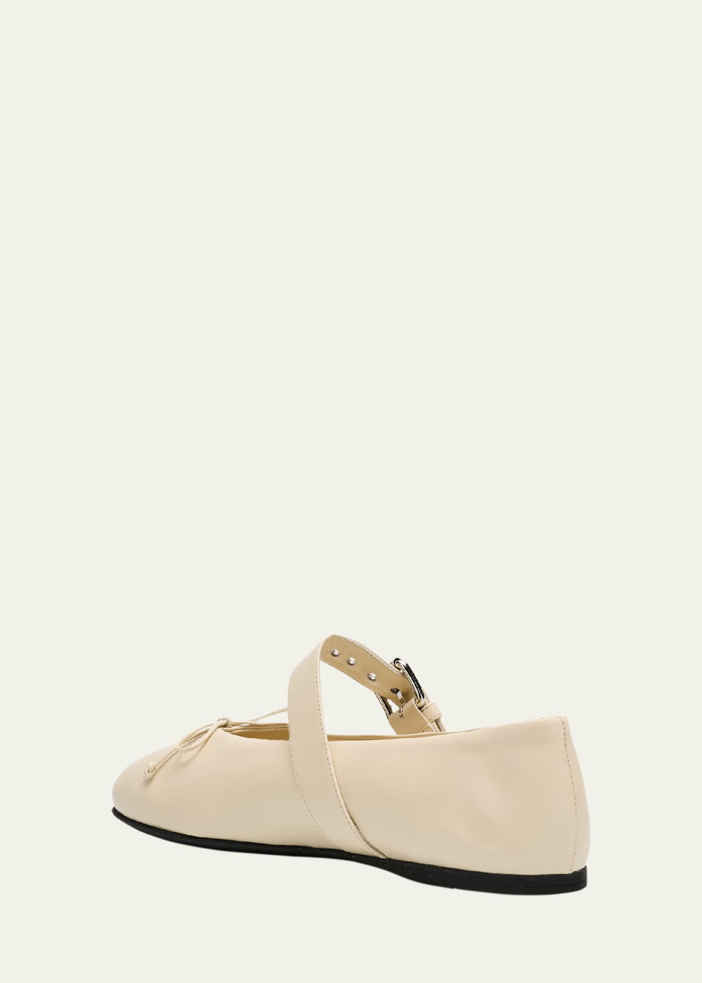 Miu Miu Leather Mary Jane Ballerina Flats Image 4 of 6