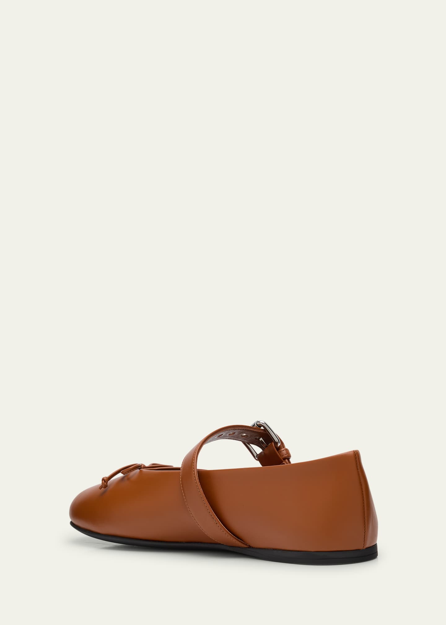 Miu Miu Leather Mary Jane Ballerina Flats Image 4 of 6