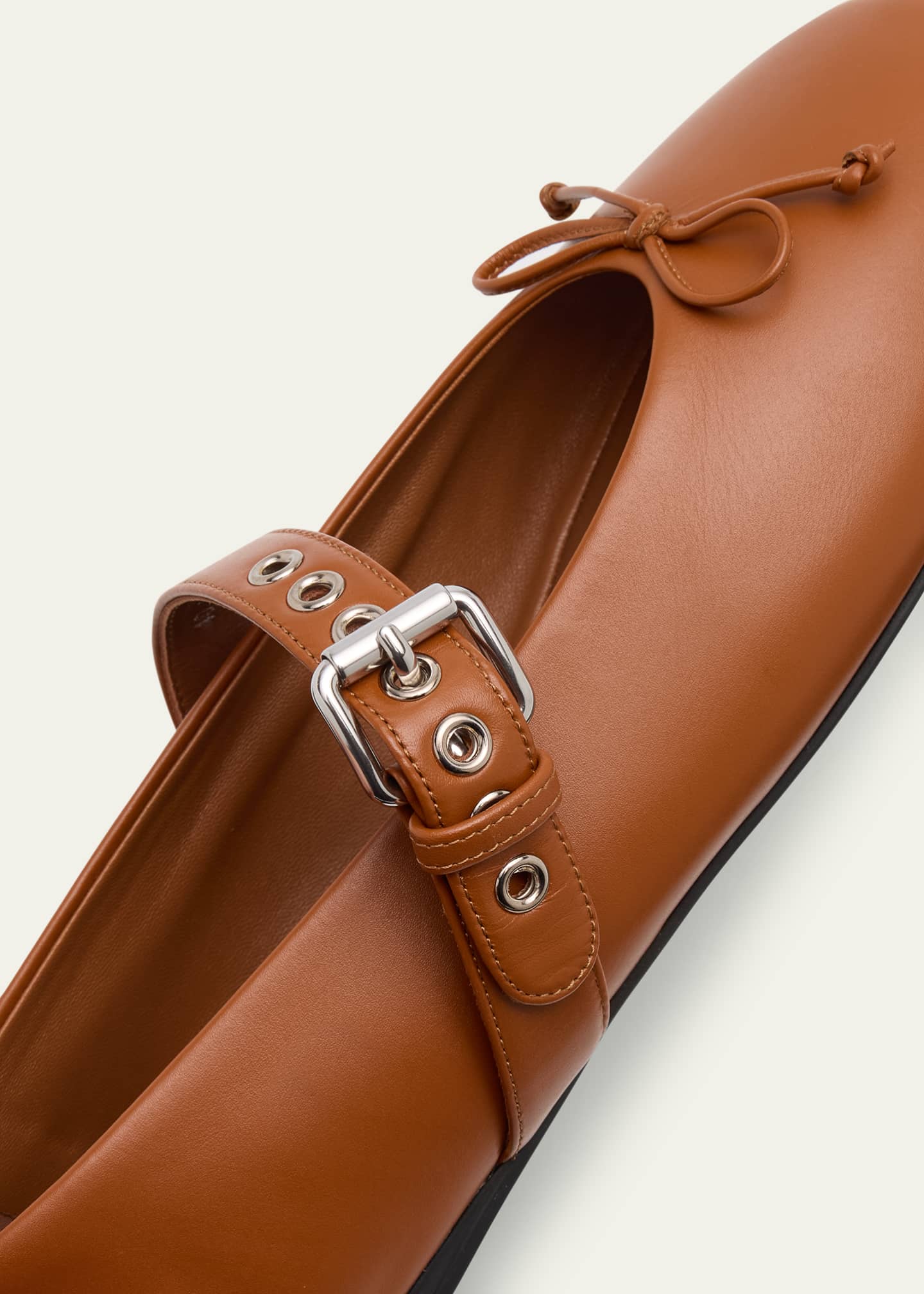 Miu Miu Leather Mary Jane Ballerina Flats Image 5 of 6