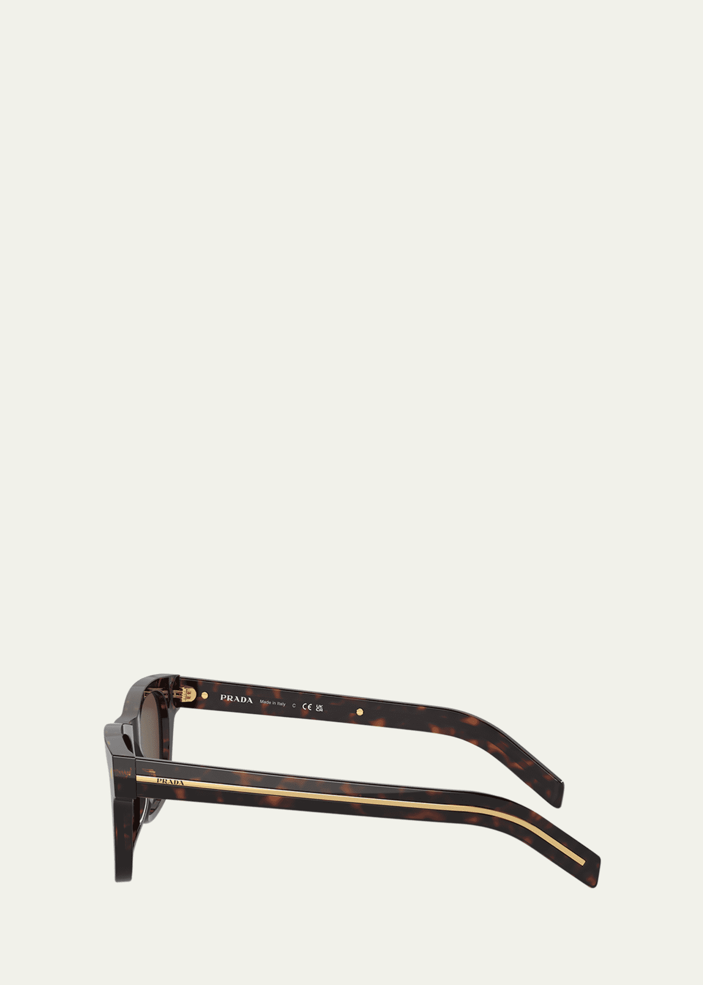 Prada Men's Polarized Acetate Rectangle Sunglasses Image 3 of 3