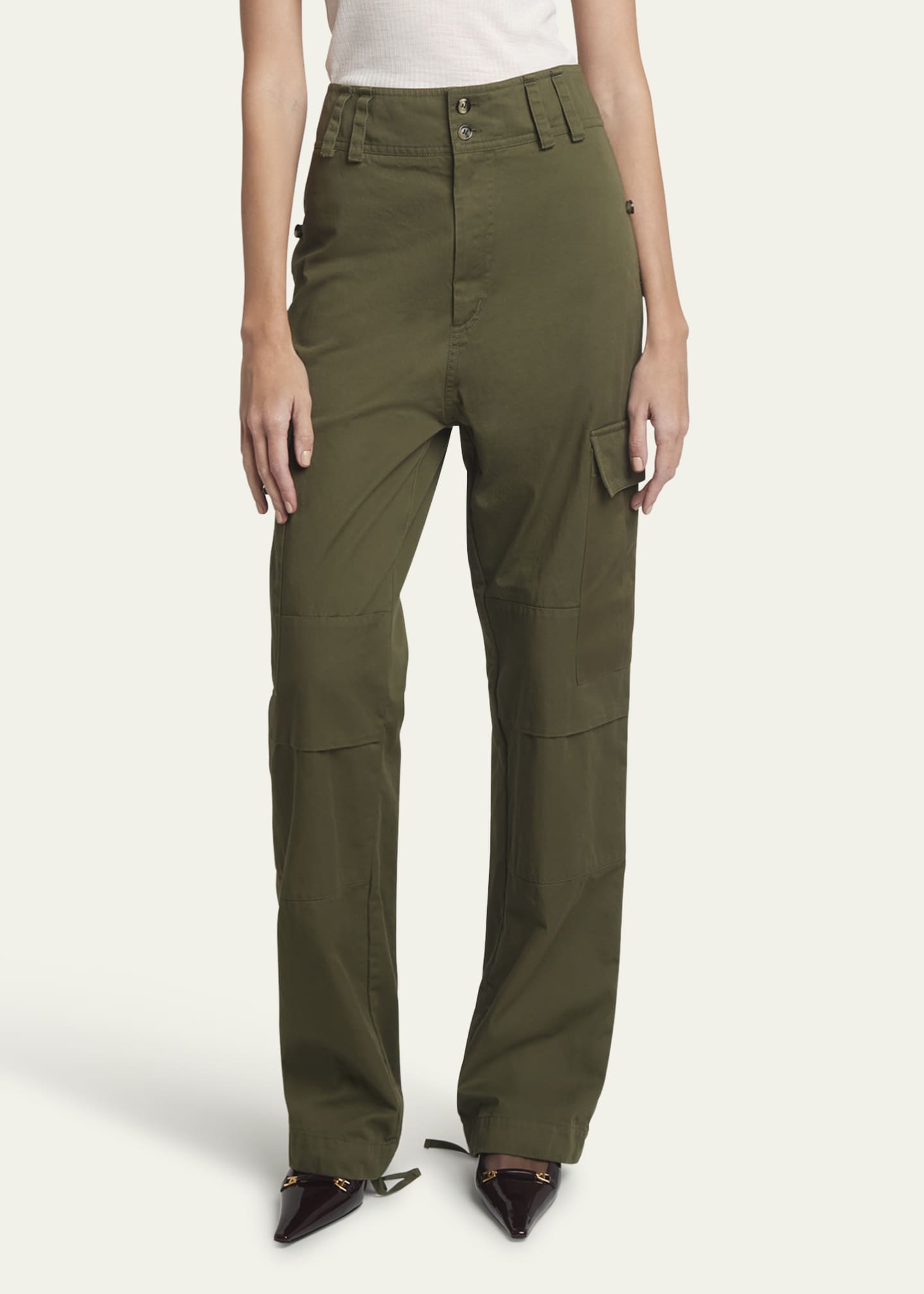 ★送料・関税込★GROVE★JENNER PANTS★ Liverpool Los Angeles Textured Stretch High-Rise Straight