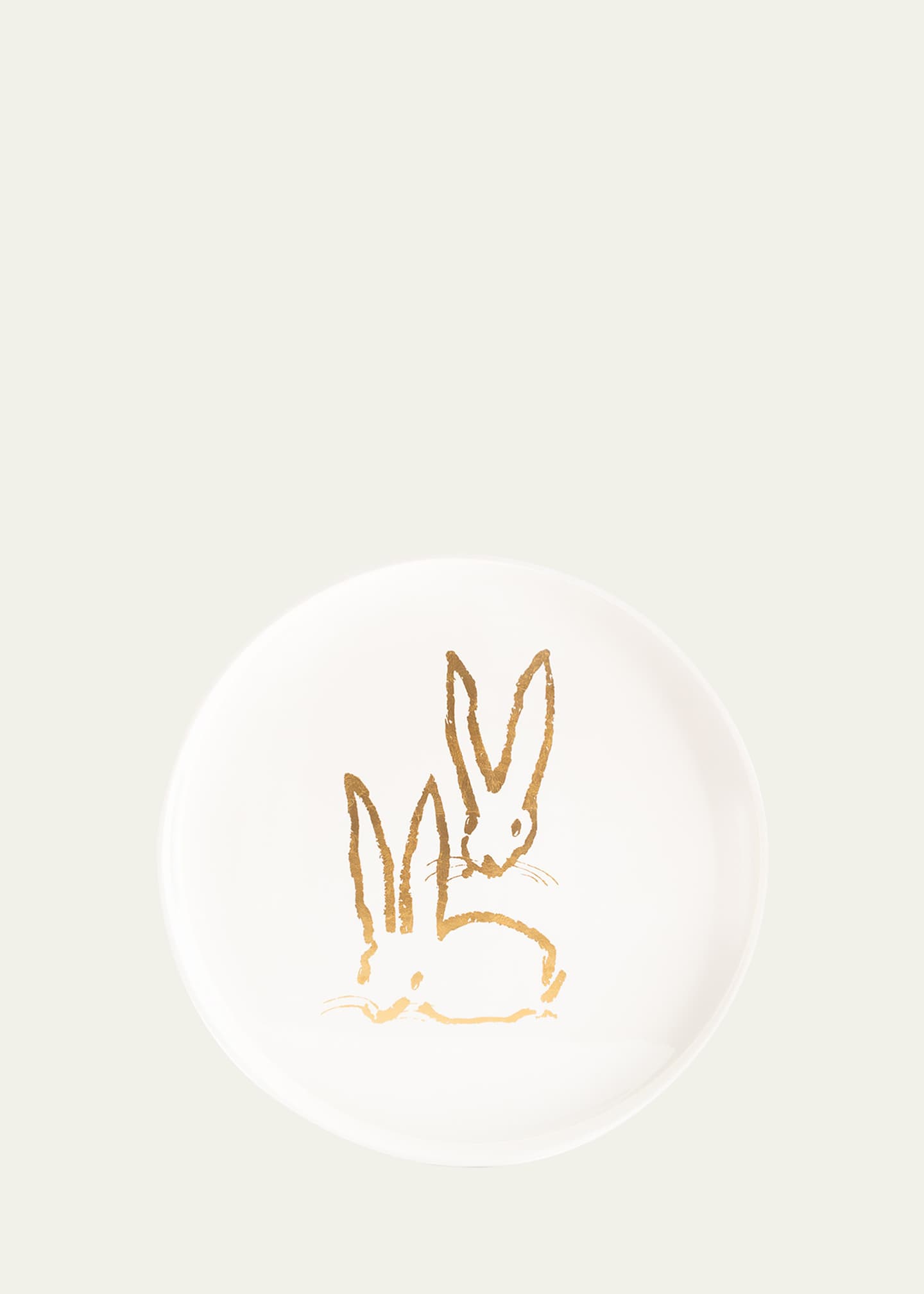 Hunt Slonem Royal Rabbit Gold Leaf and Lacquer Tray Image 1 of 2
