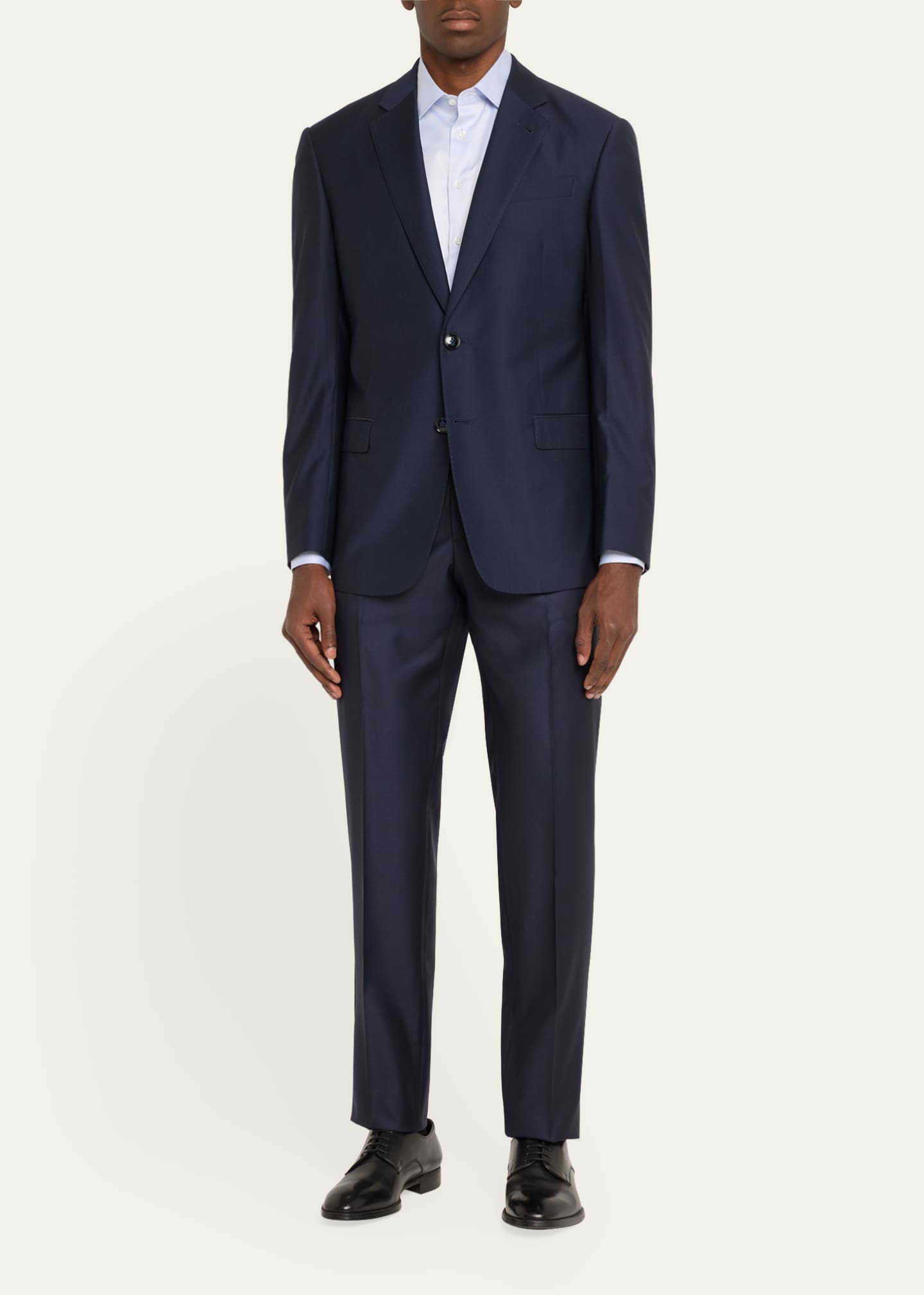 Giorgio Armani Men's Micro-Plaid Wool Classic Fit Suit Image 2 of 5