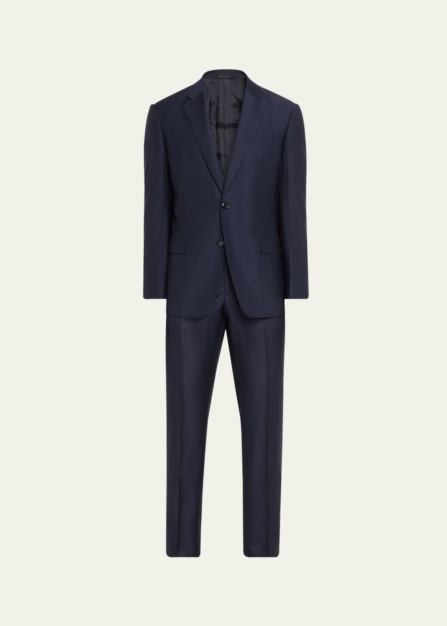 Giorgio Armani Men's Micro-Plaid Wool Classic Fit Suit Image 1 of 5