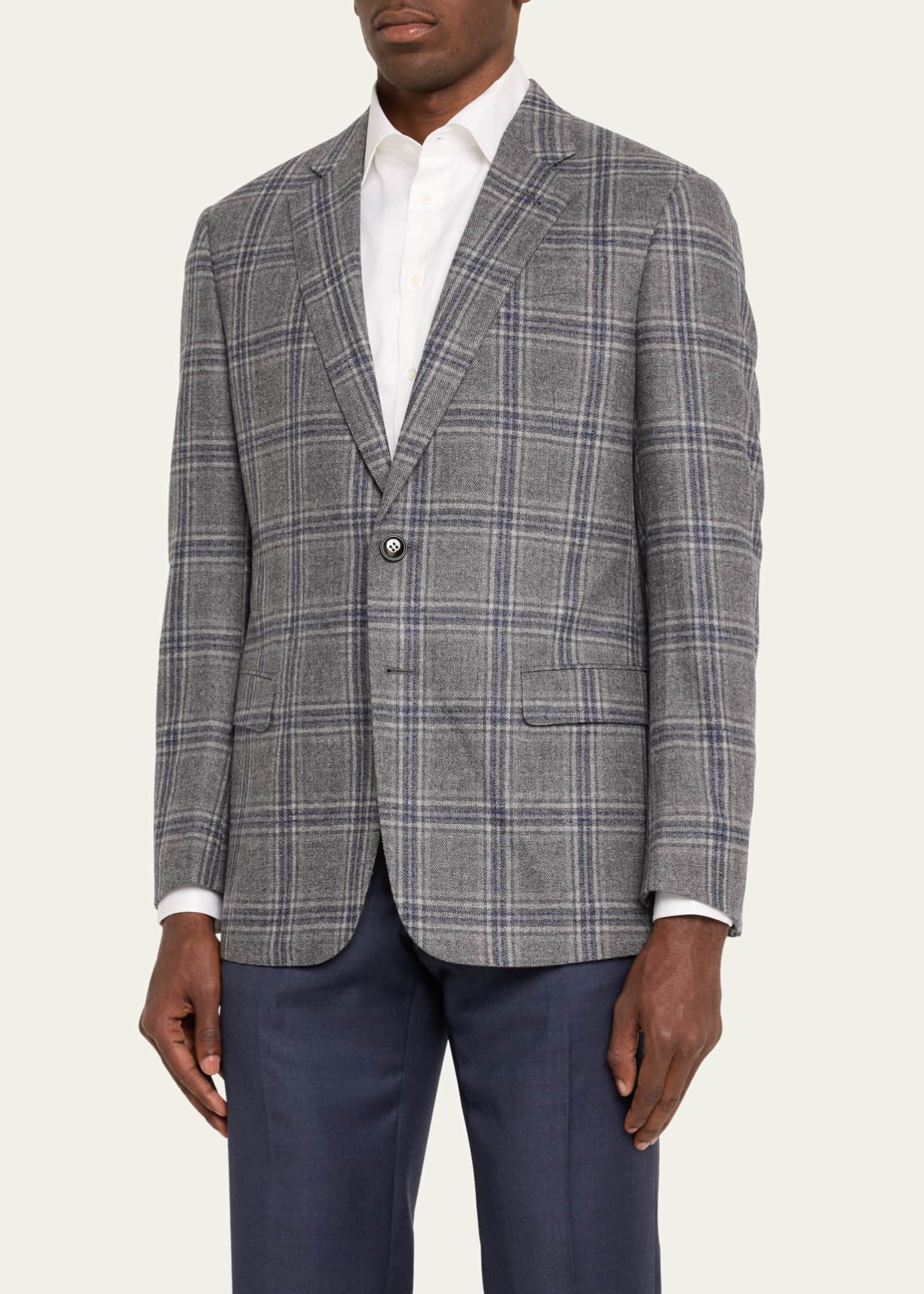 Giorgio Armani Men's Soft Plaid Sport Coat Image 4 of 5