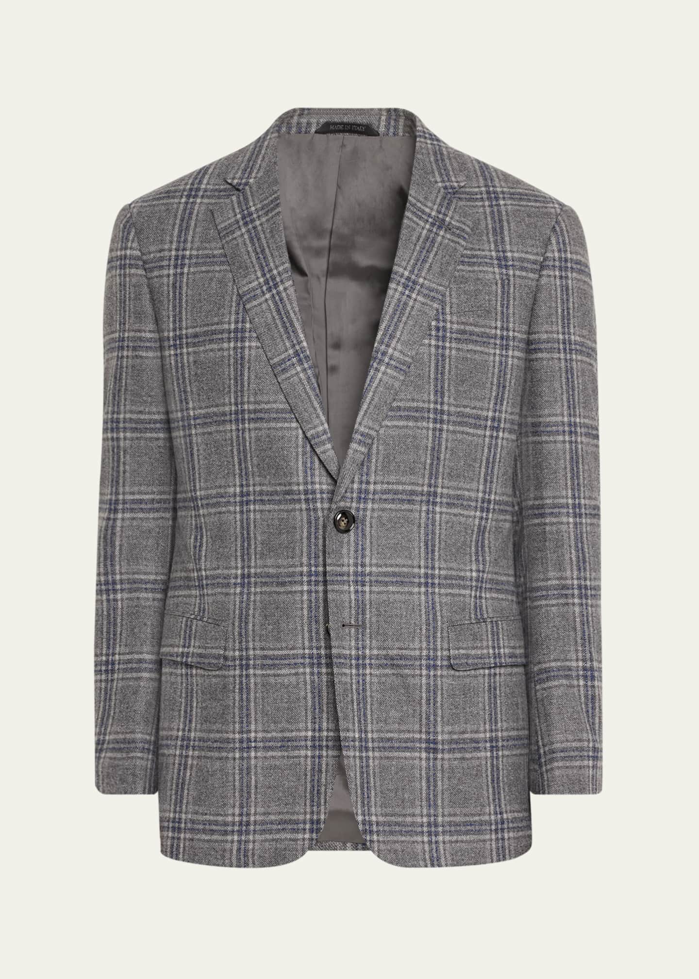 Giorgio Armani Men's Soft Plaid Sport Coat Image 1 of 5